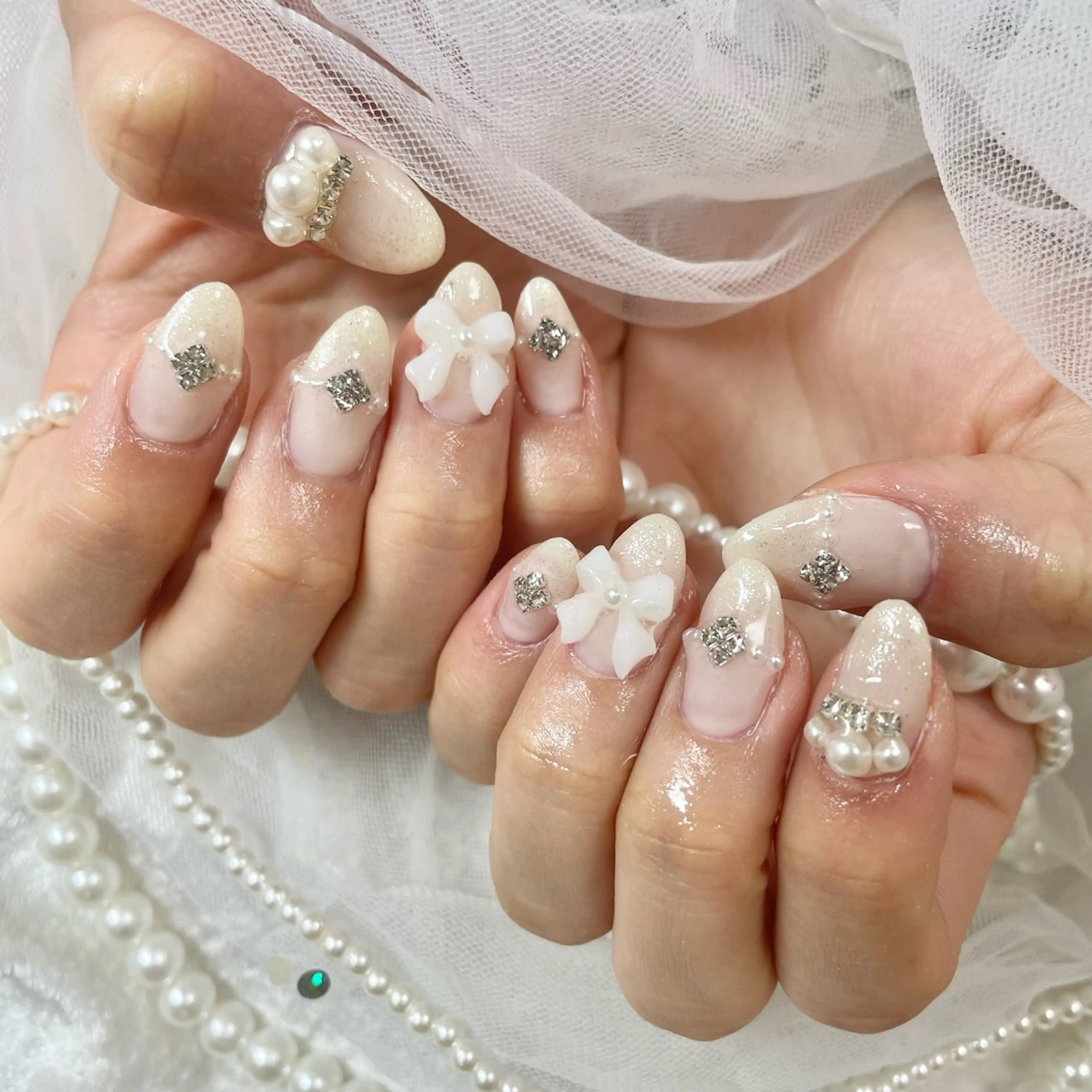 ネイル リボン 🎀AYAKO 🎀中韓ネイルのネイルデザイン