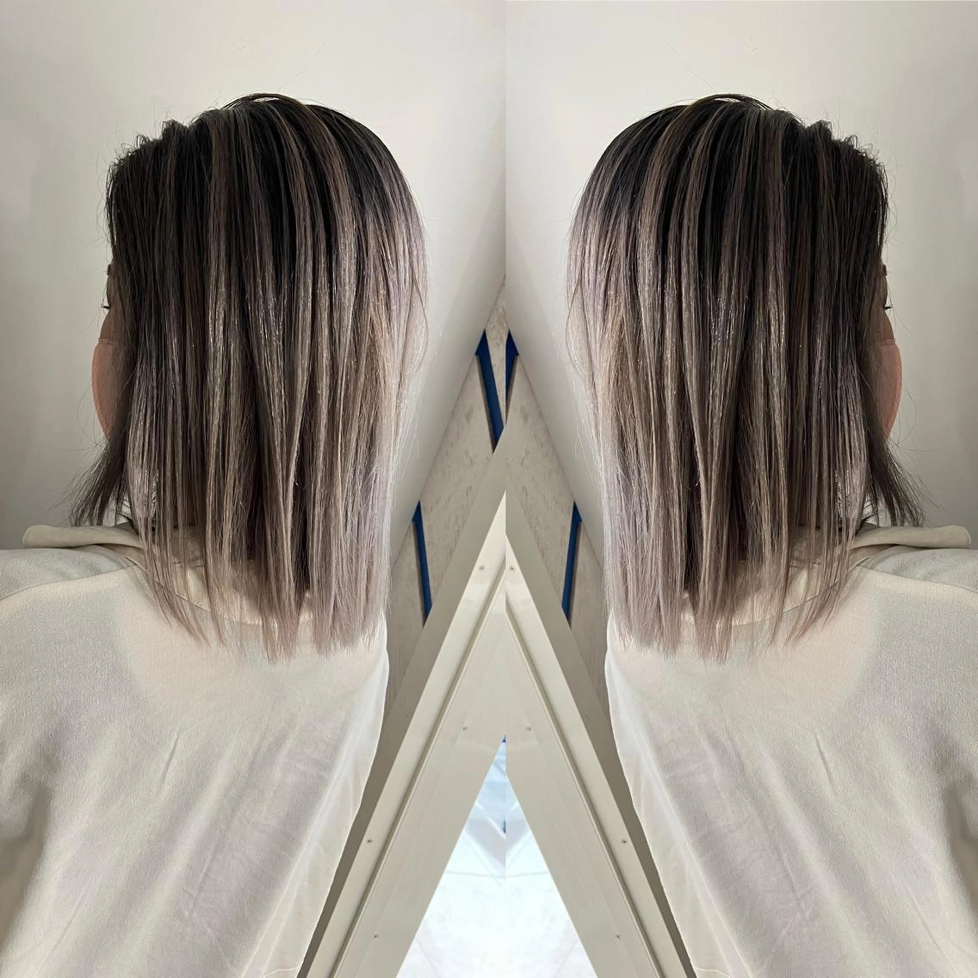 ミディアム カラー ヘアアレンジ 🔥ハイトーンカラー ギャルNAOKI🔥のヘアスタイル