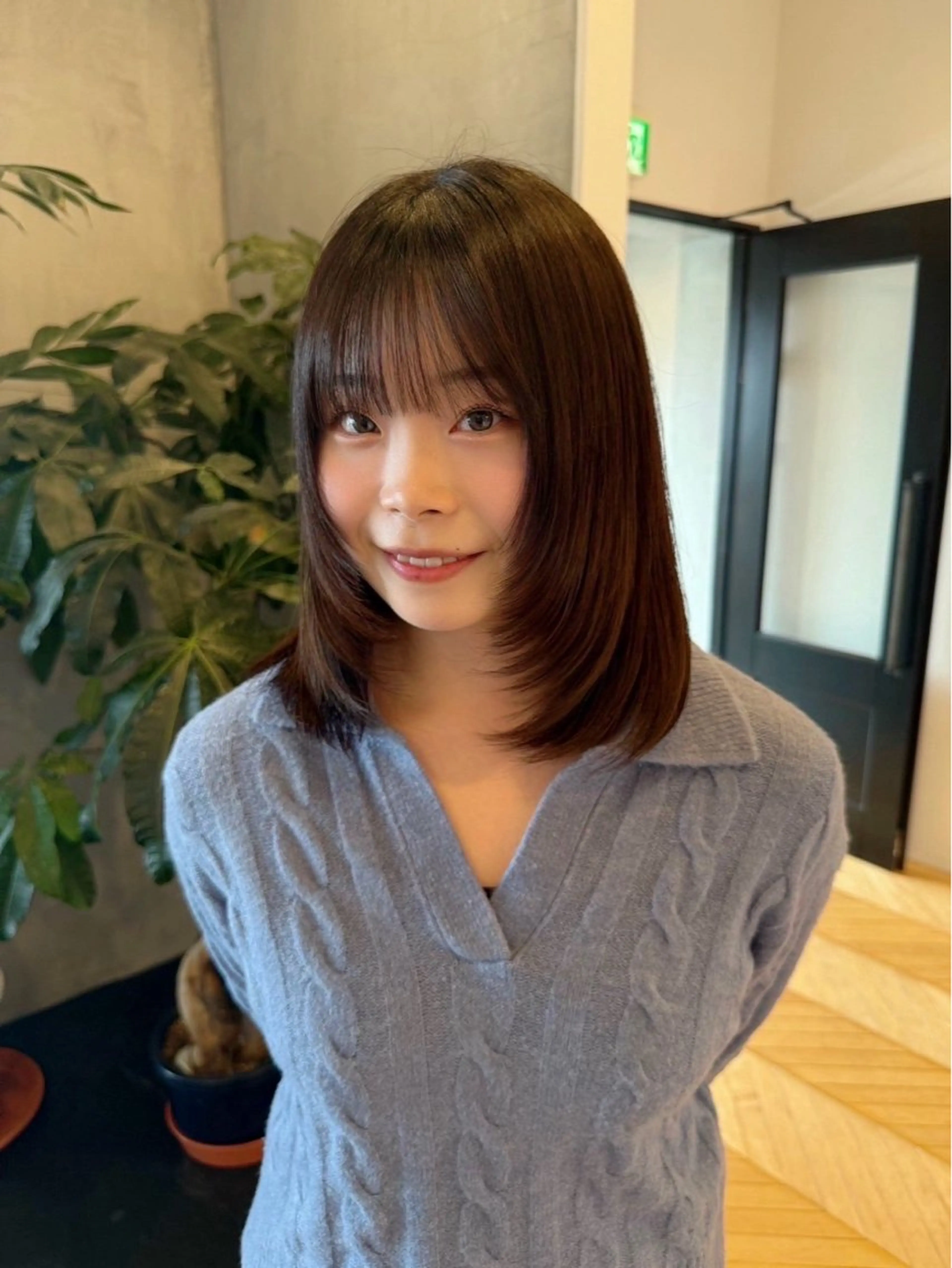 ミディアム カットモデル募集中／ 新潟万代／心和のヘアスタイル
