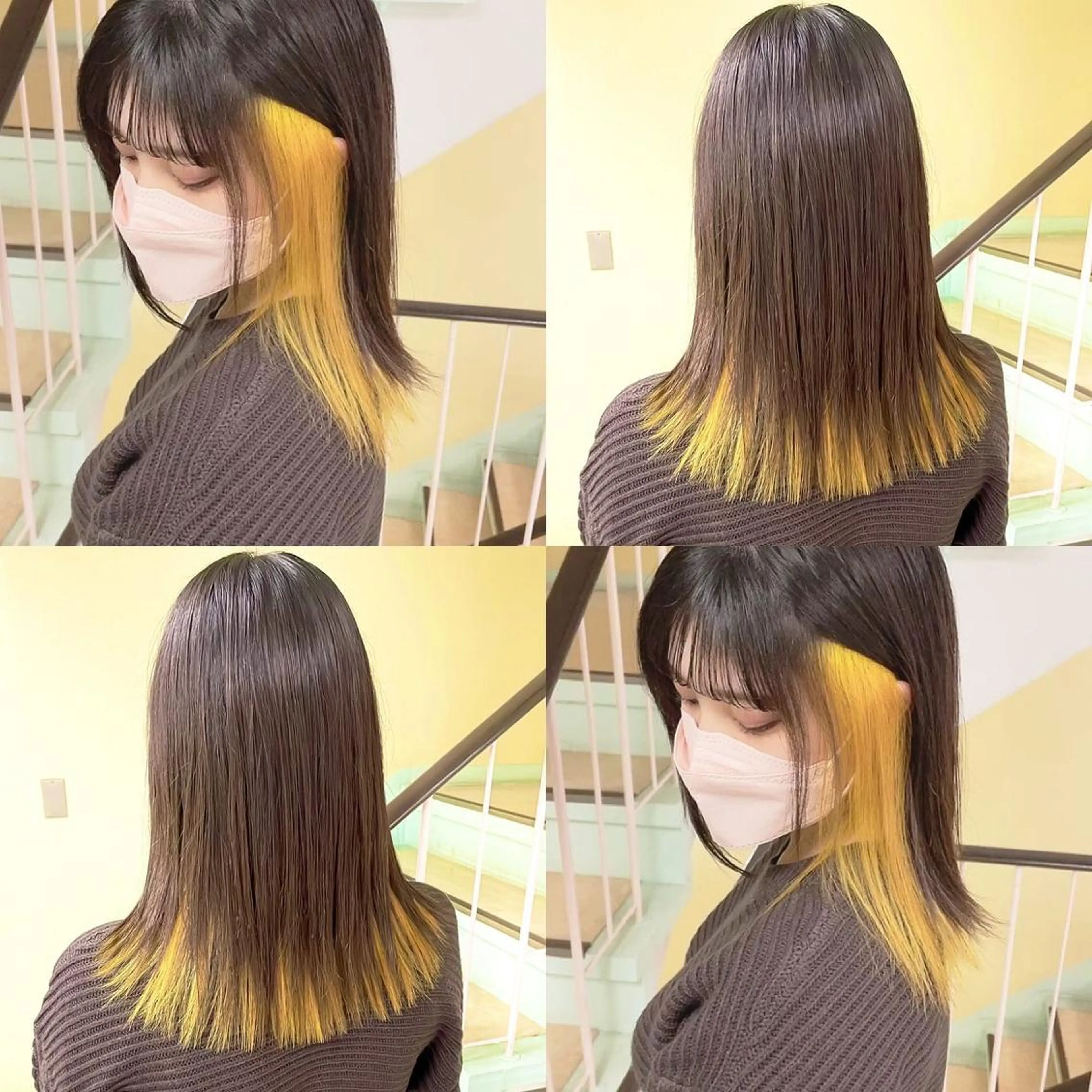 カラー ヘアカラー トリートメント 渋谷:インナーカラー ／🍒エリカ🍒のヘアスタイル