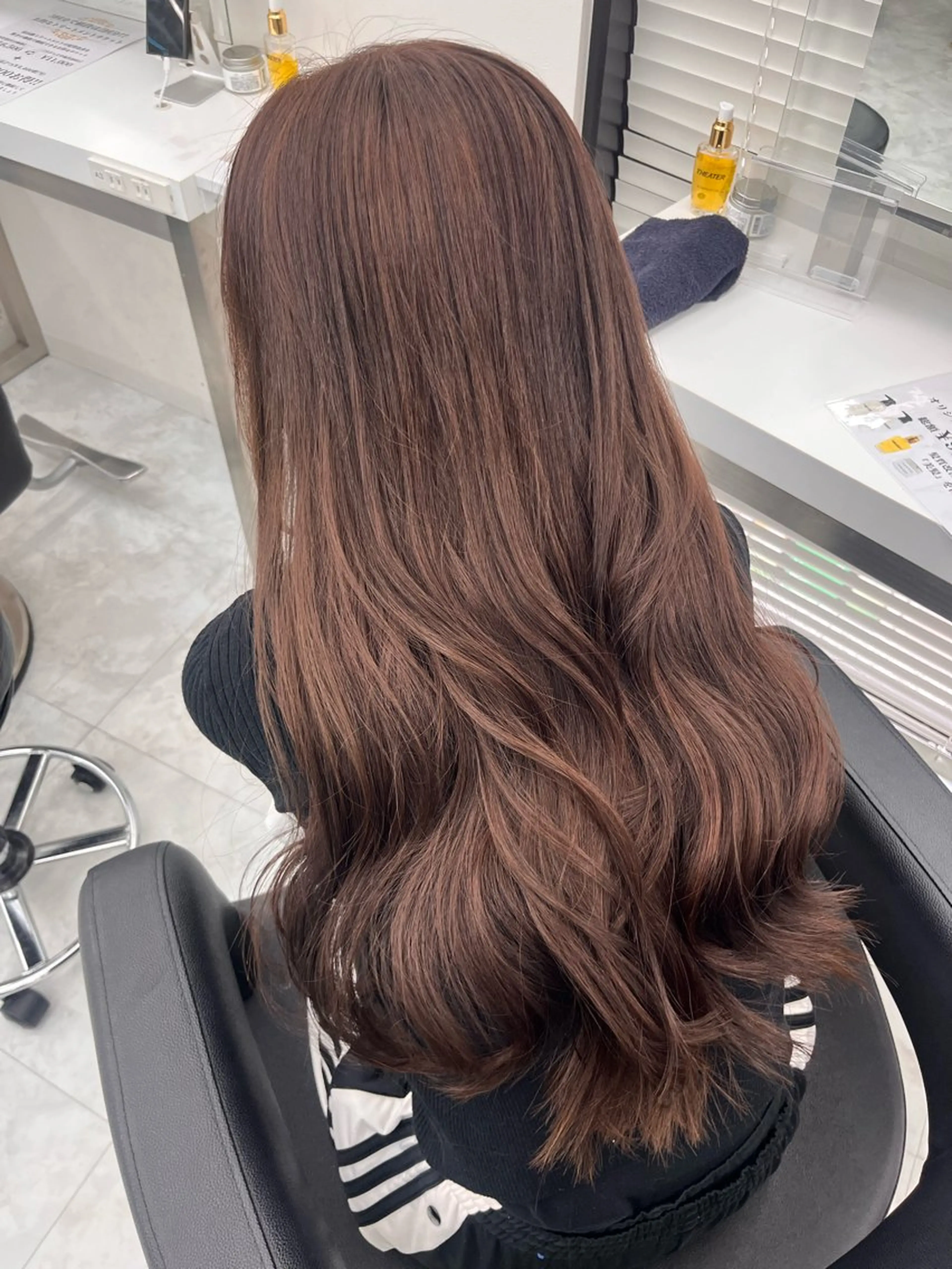 ロング ヘアカラー トリートメント ヘッドスパ ヘアセット ♡ナチュラルガーリー ♡ベージュ♡RINAのヘアスタイル