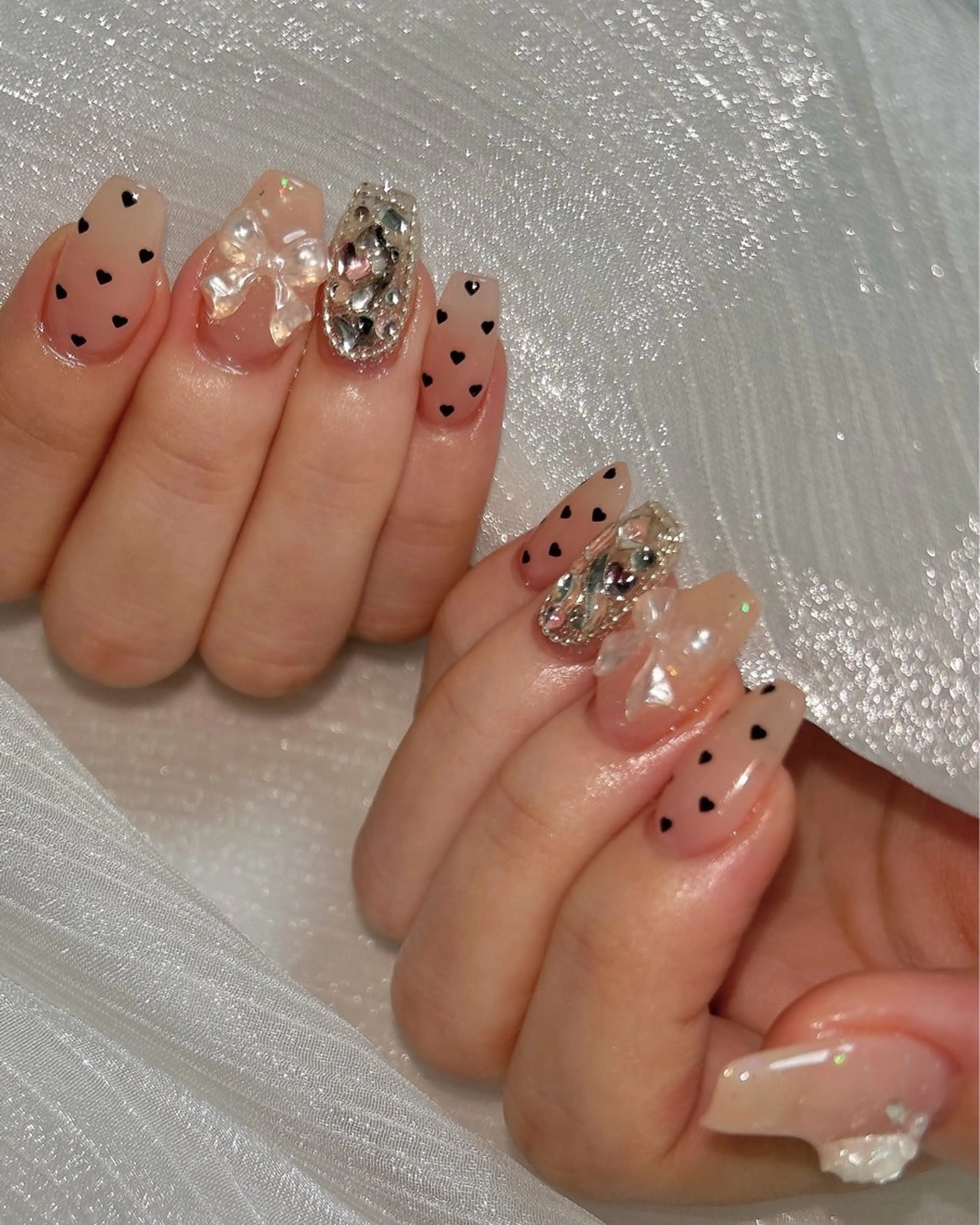 ネイル キラキラネイル ハンドネイル ten nail salon　かえでのネイルデザイン