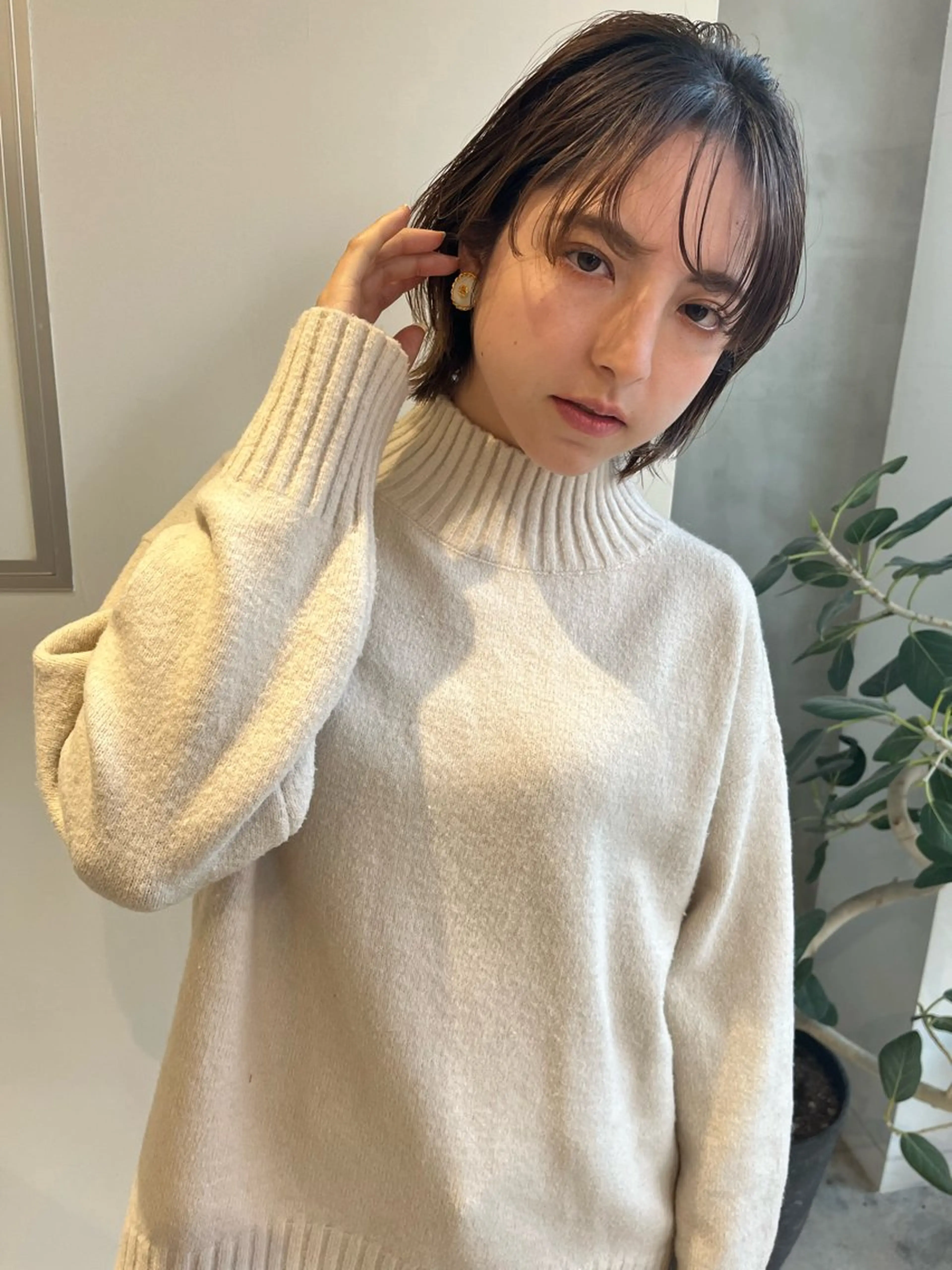 ミディアム カラー ブラウンカラー ナチュラルブラウン レイヤーカット 鈴木 美紅のヘアスタイル