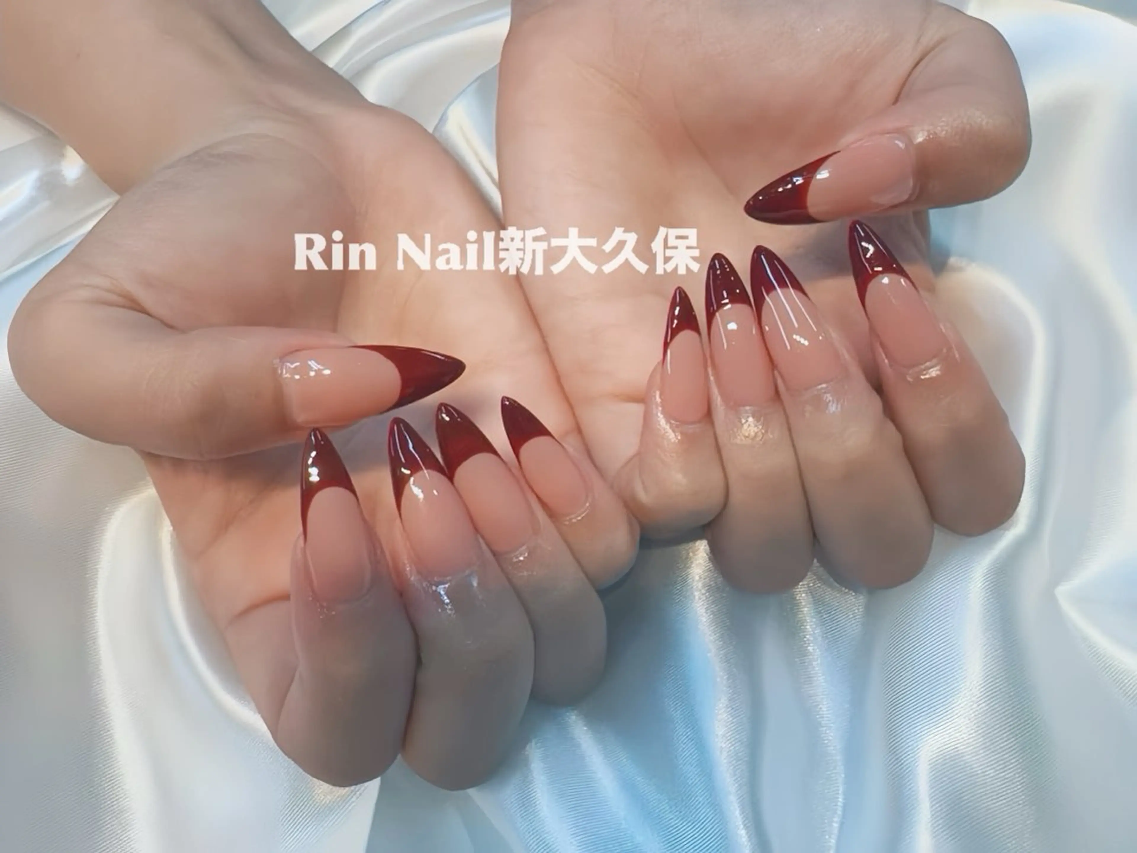 ネイル アートネイル フレンチネイル キラキラネイル 韓国ネイル マグネットネイル ハンドネイル Rin Nail 新大久保店のネイルデザイン