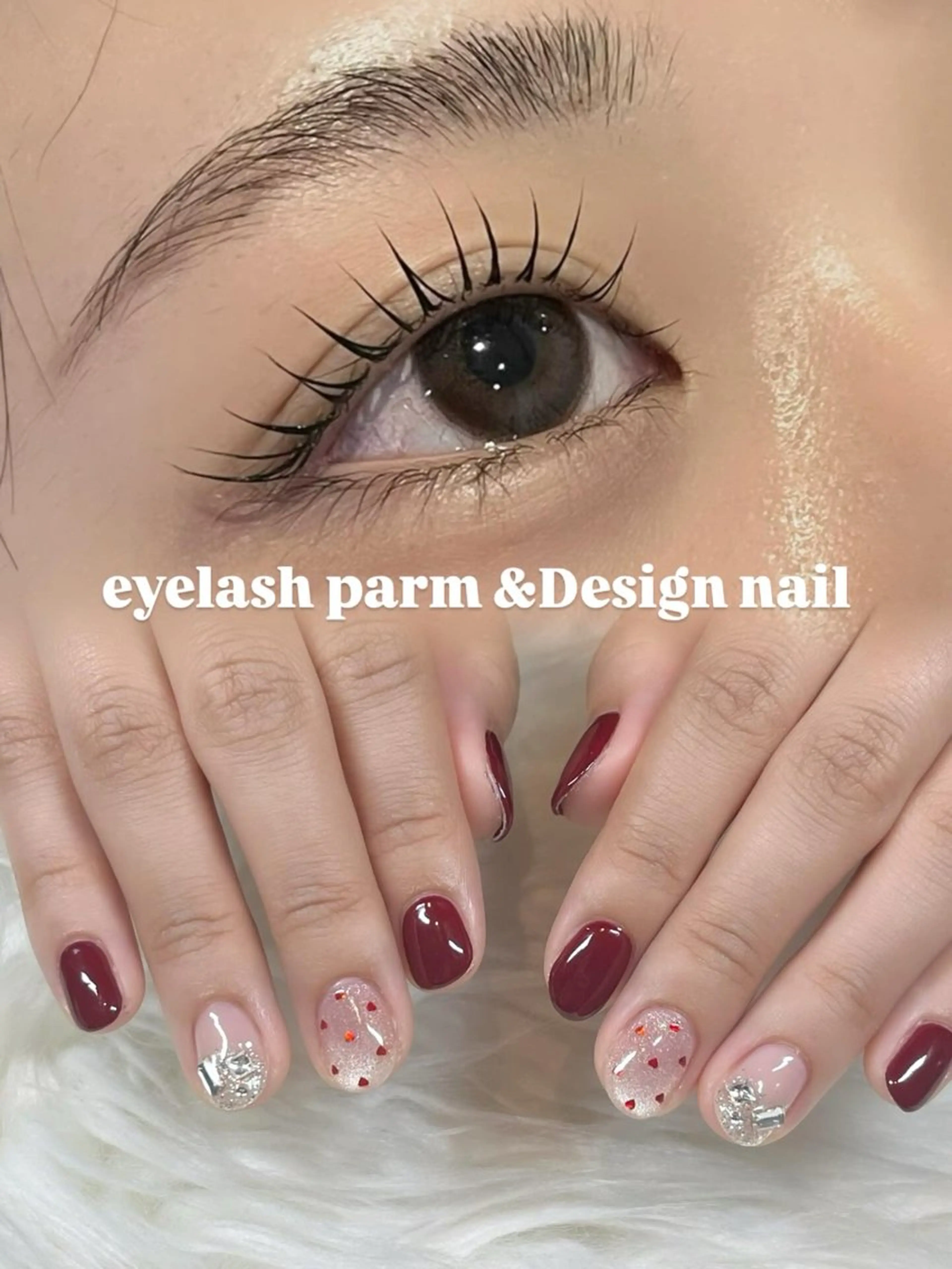 【同時施術✨】デザインネイル&まつ毛パーマ♡ ※オフ有の場合はご連絡お願いしますの写真