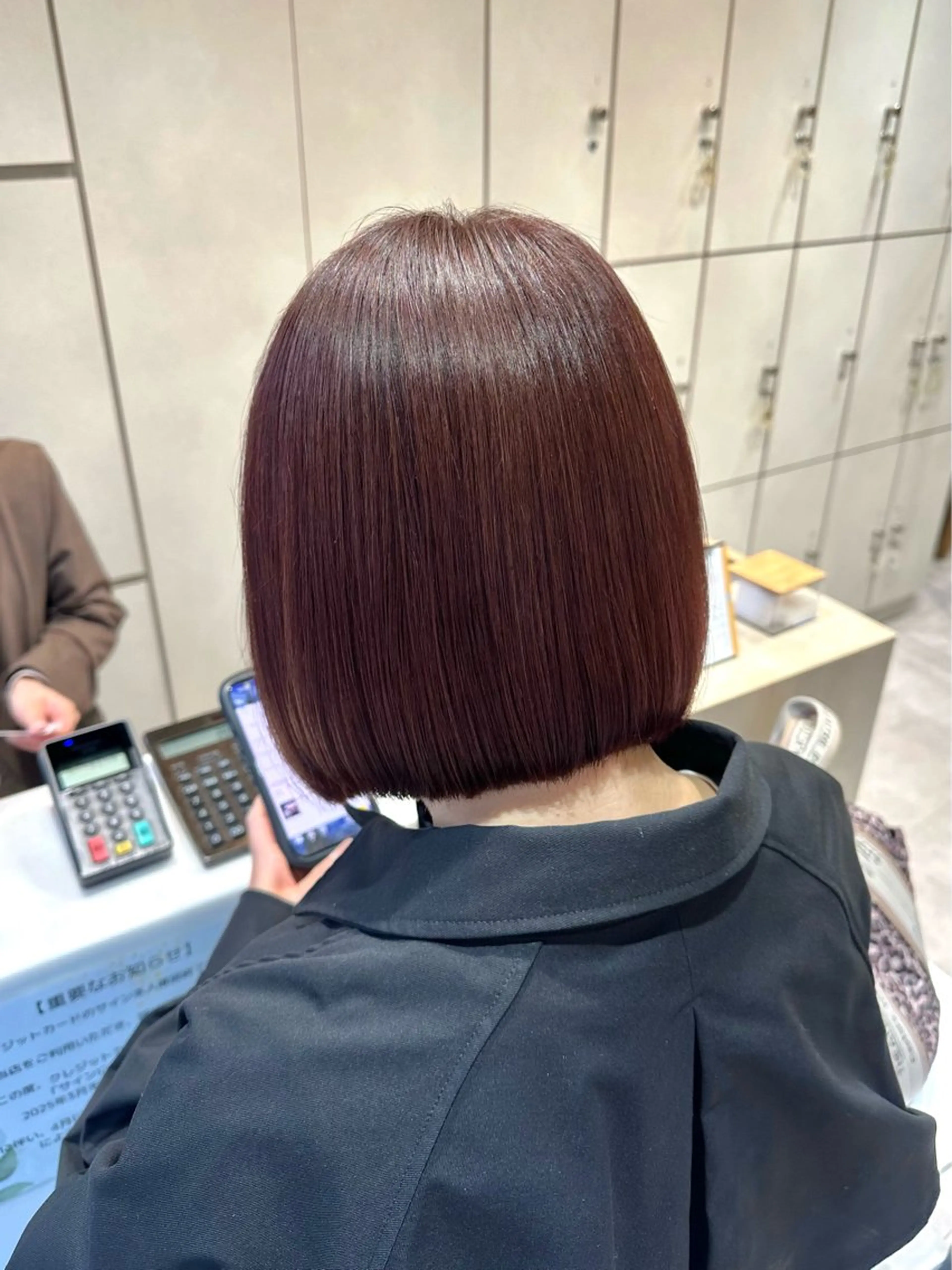 ミディアム カット ヘアカラー 美髪矯正/渡辺 りんのヘアスタイル