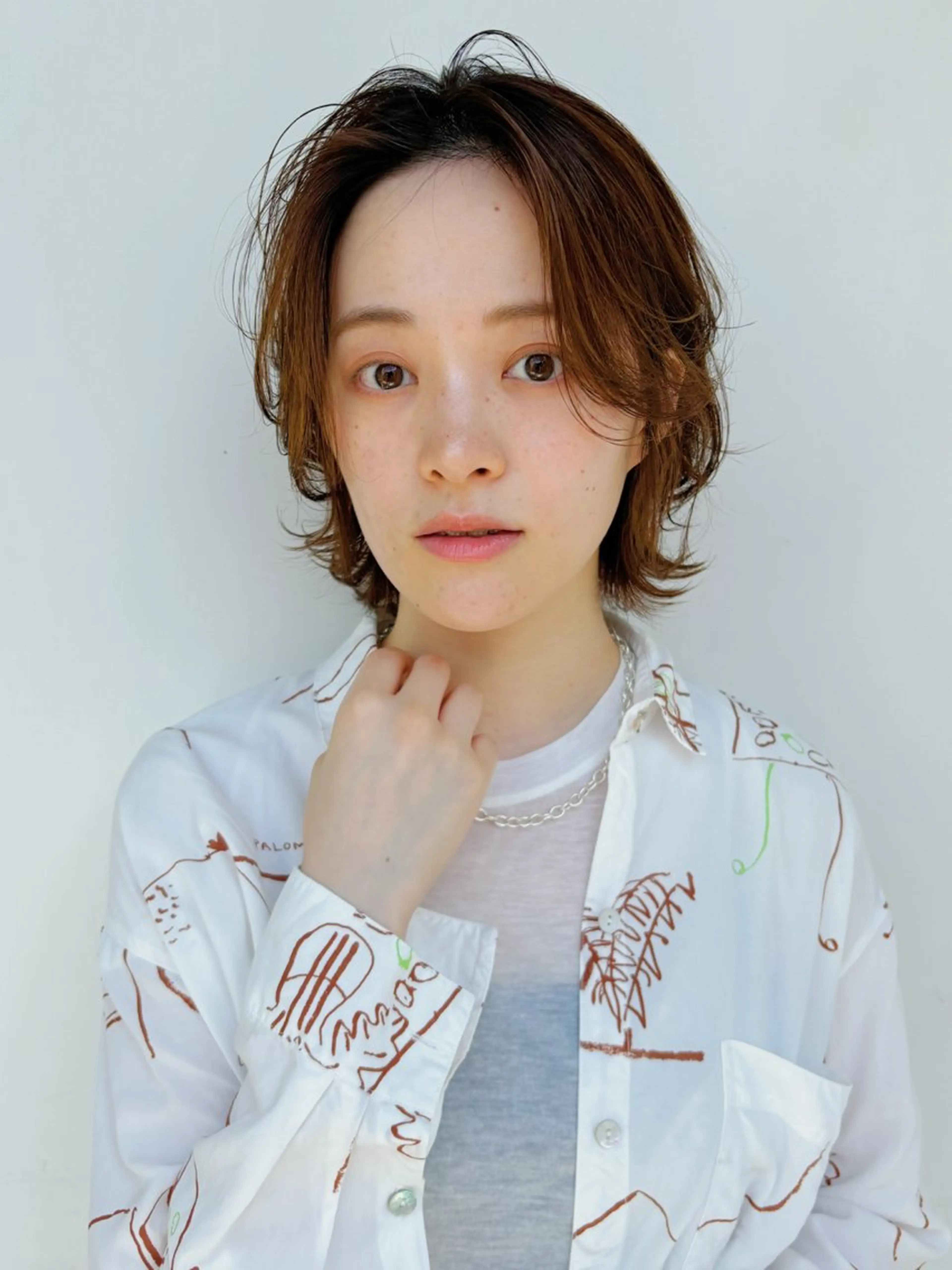 ミディアム くびれヘア レイヤーカット ボブ/ミディアム 親しみやすさ/さくらのヘアスタイル