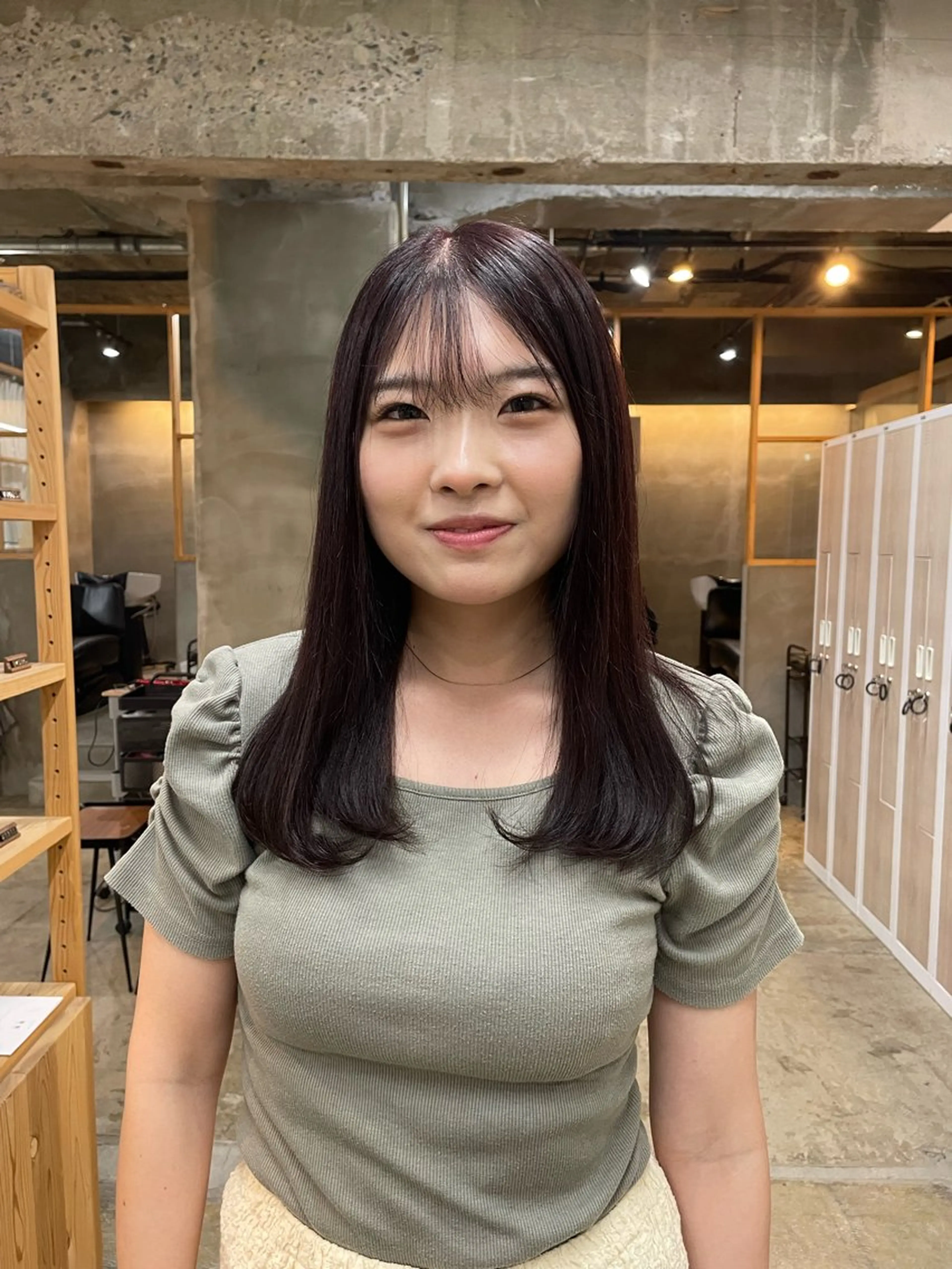 ミディアム ヘアカラー 坂田 春樹のヘアスタイル