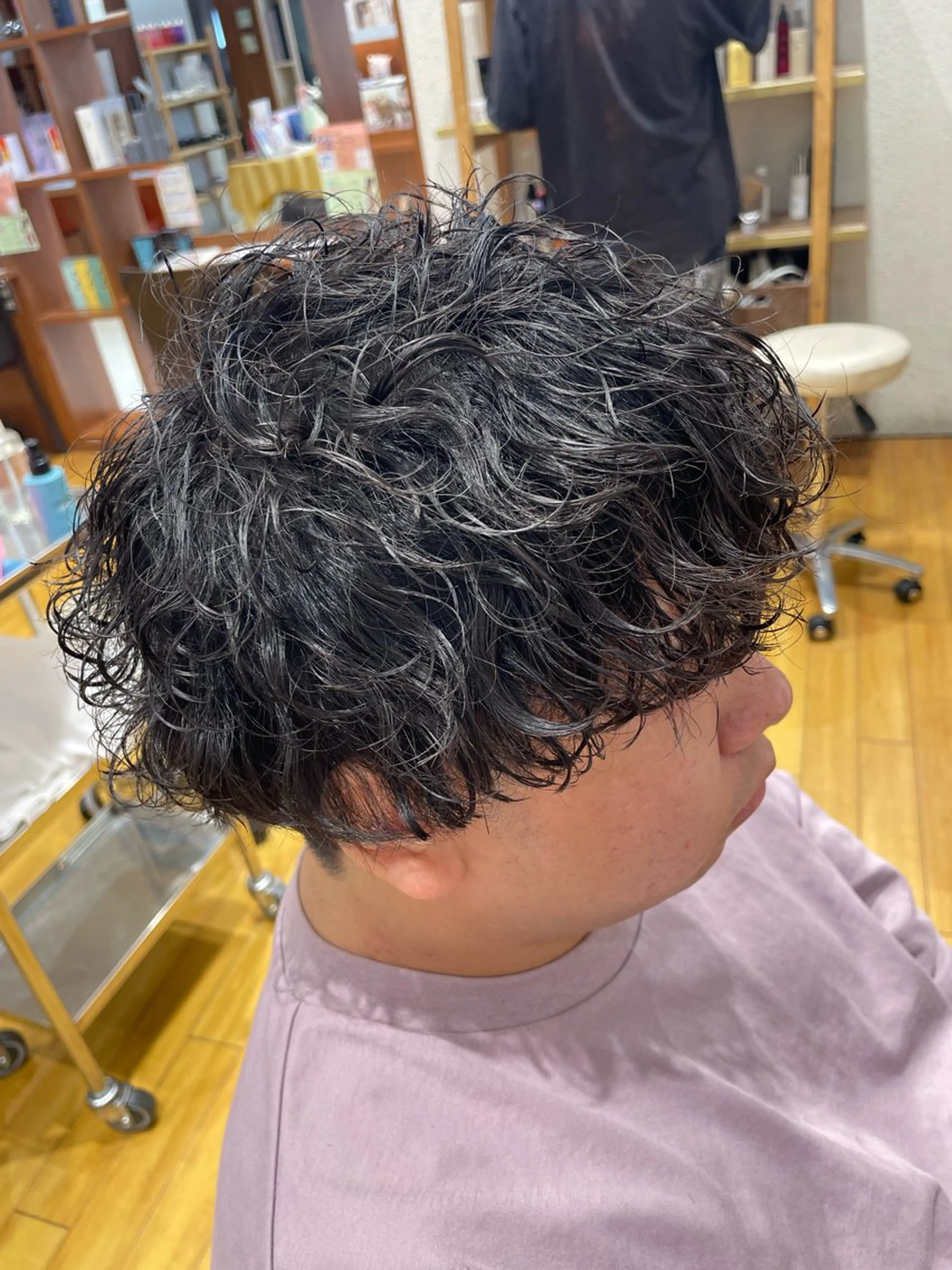 パーマ メンズ 豊永 椋哉のヘアスタイル
