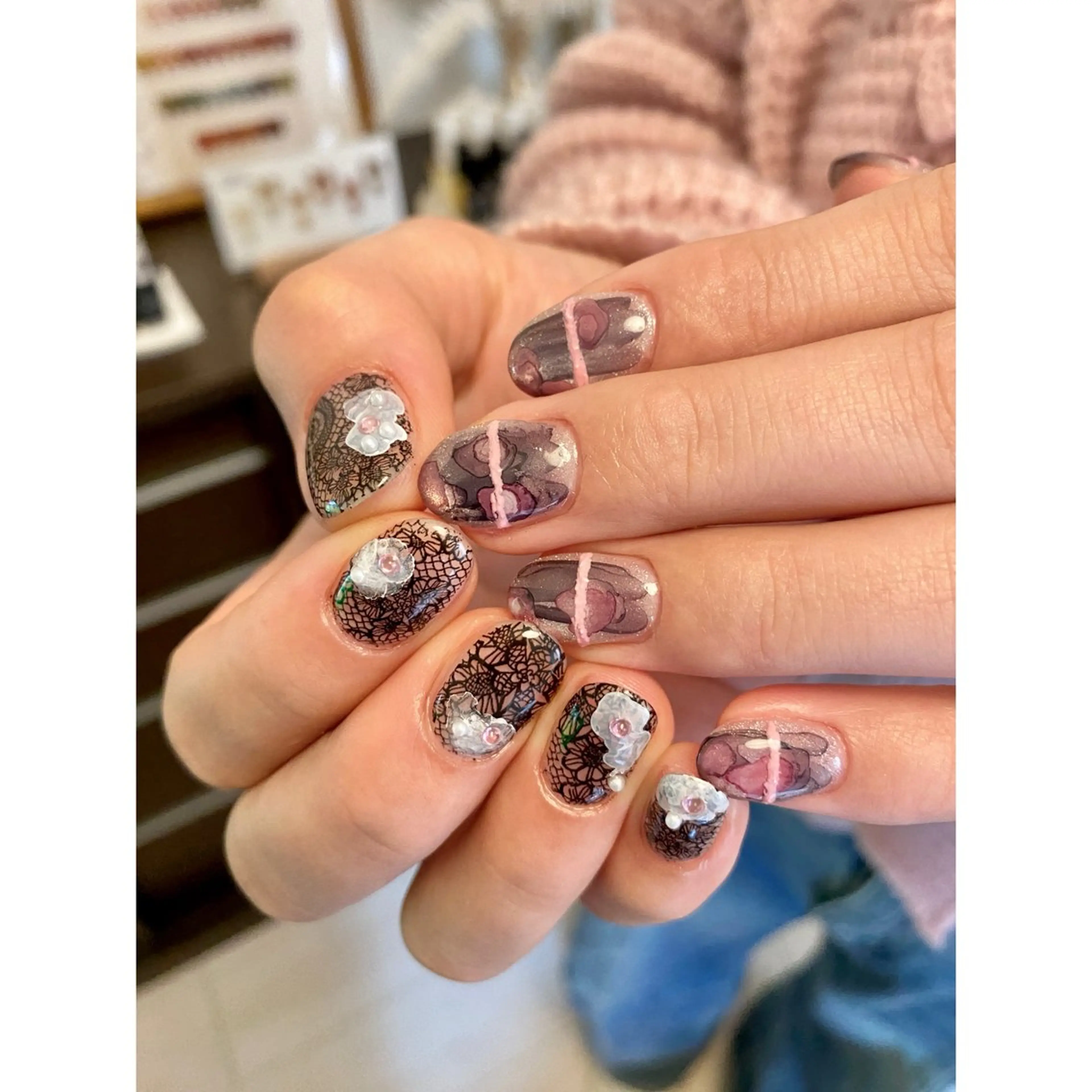 ネイル ハンドネイル ⏦Little 𐙚 Nail⏦のネイルデザイン