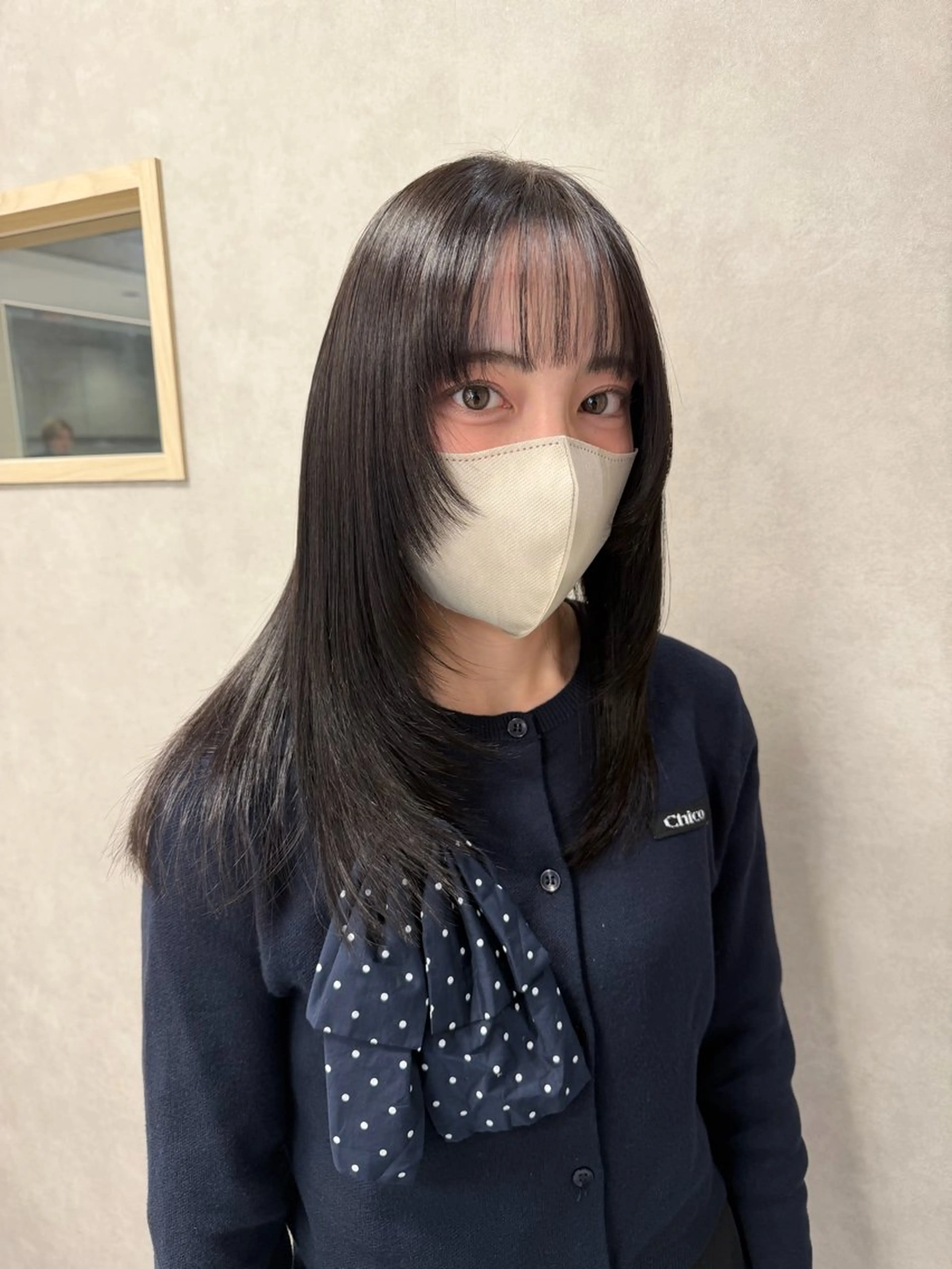 ロング カラー パーマ ヘアカラー 縮毛矯正 トリートメント 髪質改善/縮毛矯正 /レイヤー岡部のヘアスタイル