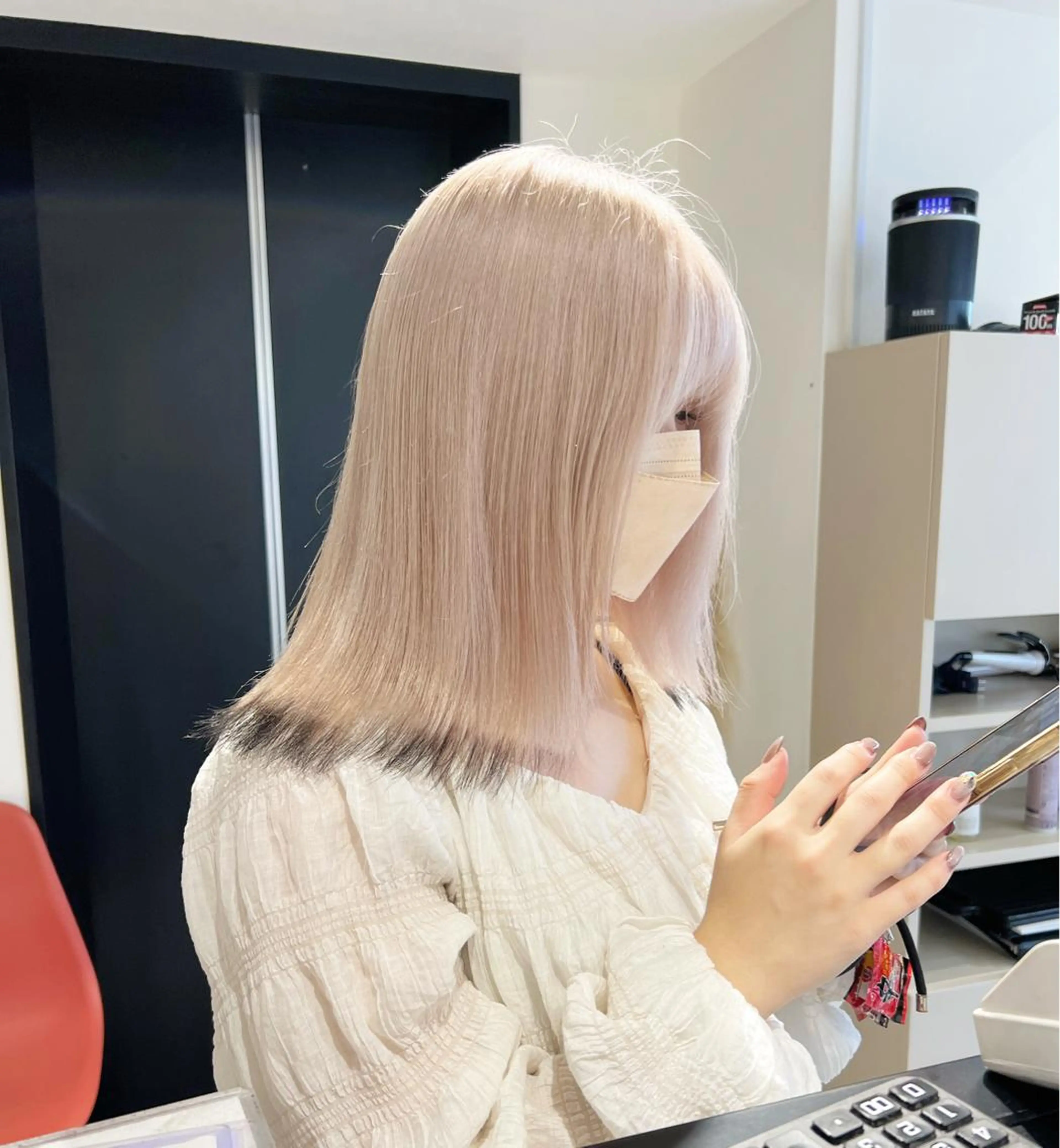 ミディアム デザイン🥇複雑履歴 ハイトーン特化のヘアスタイル