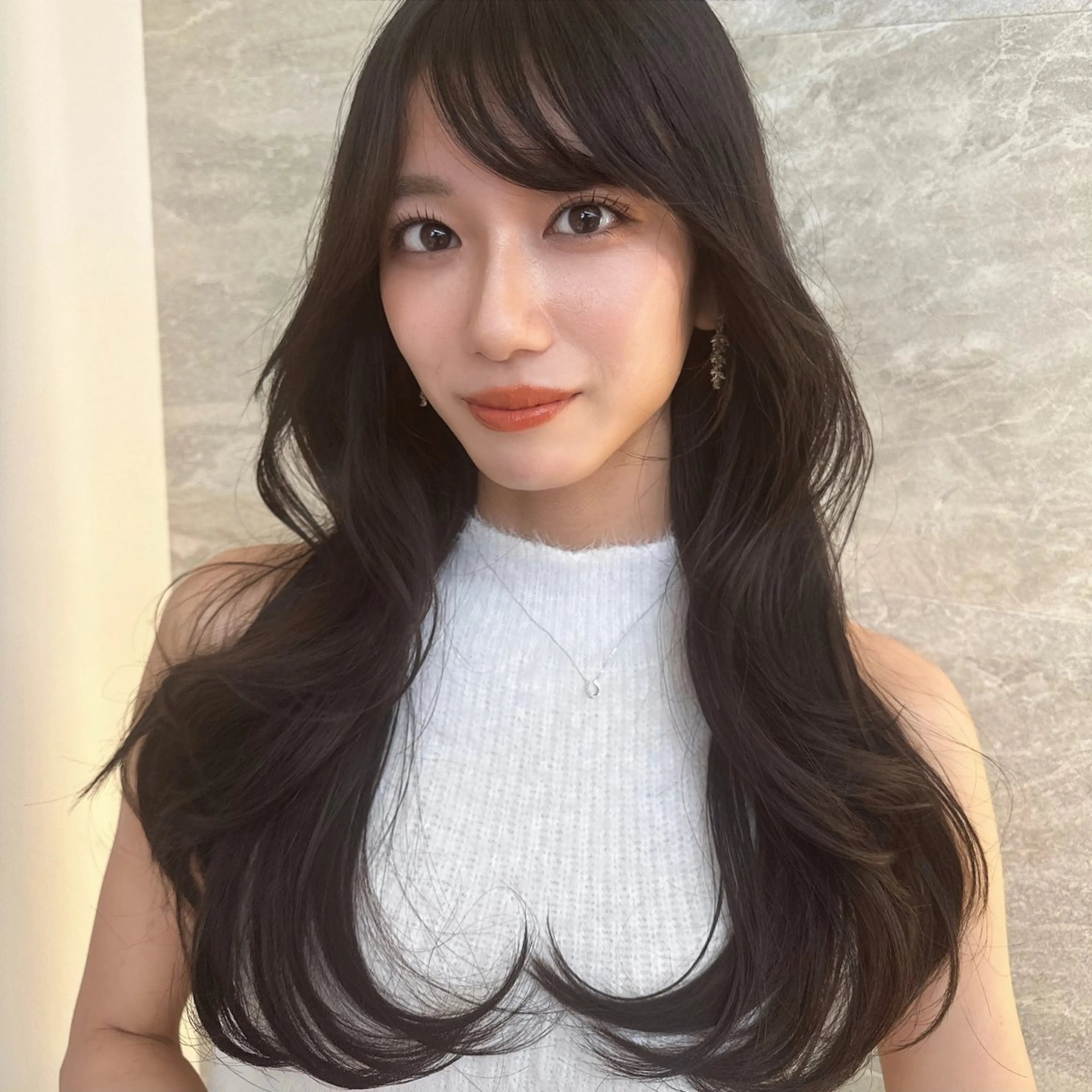 ロング カット 縮毛矯正 顔周り/韓国レイヤー /髪質改善/小原幹太のヘアスタイル