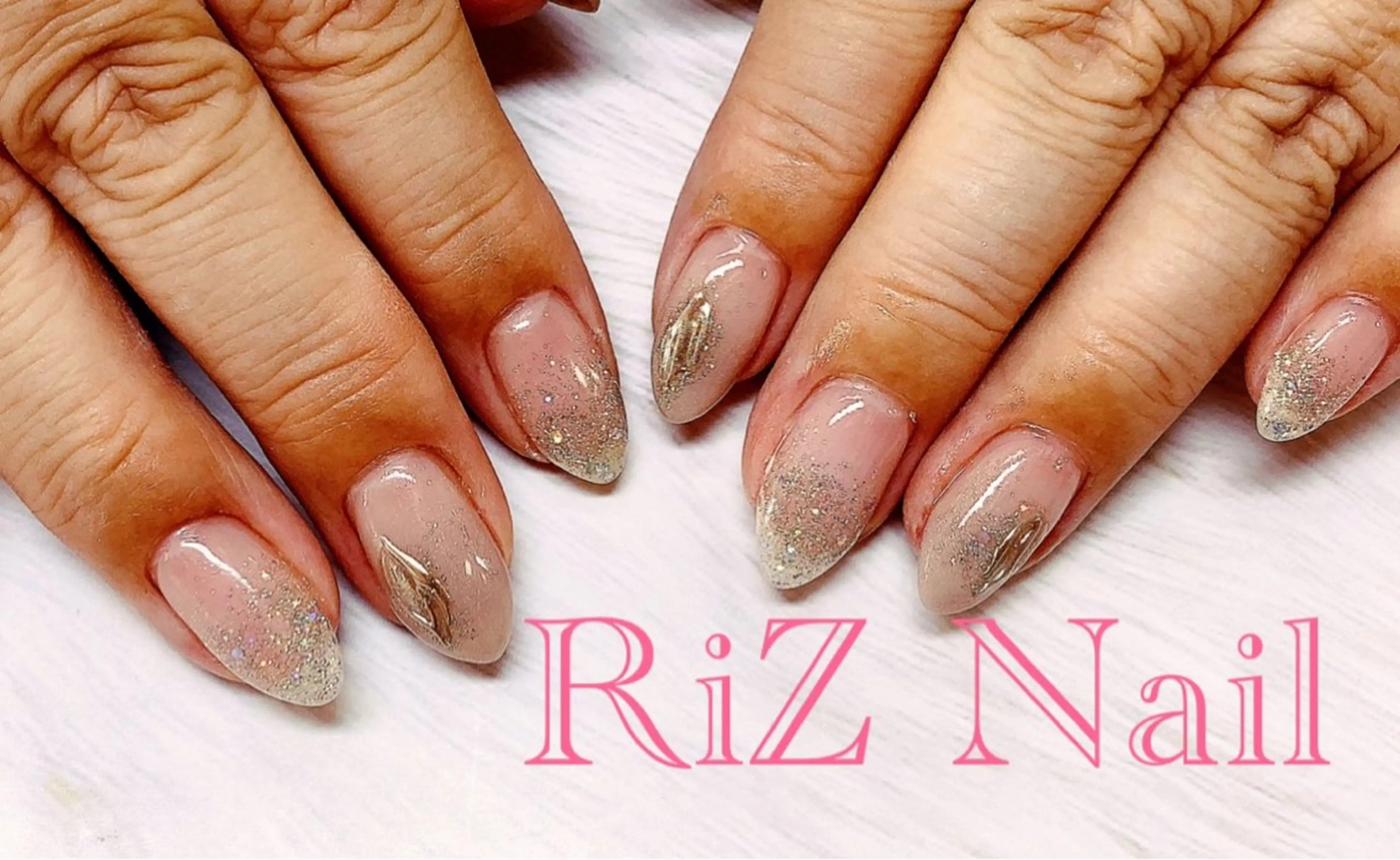 ネイル ミラーネイル オフィスネイル シンプルネイル ハンドネイル RiZ nail salonのネイルデザイン