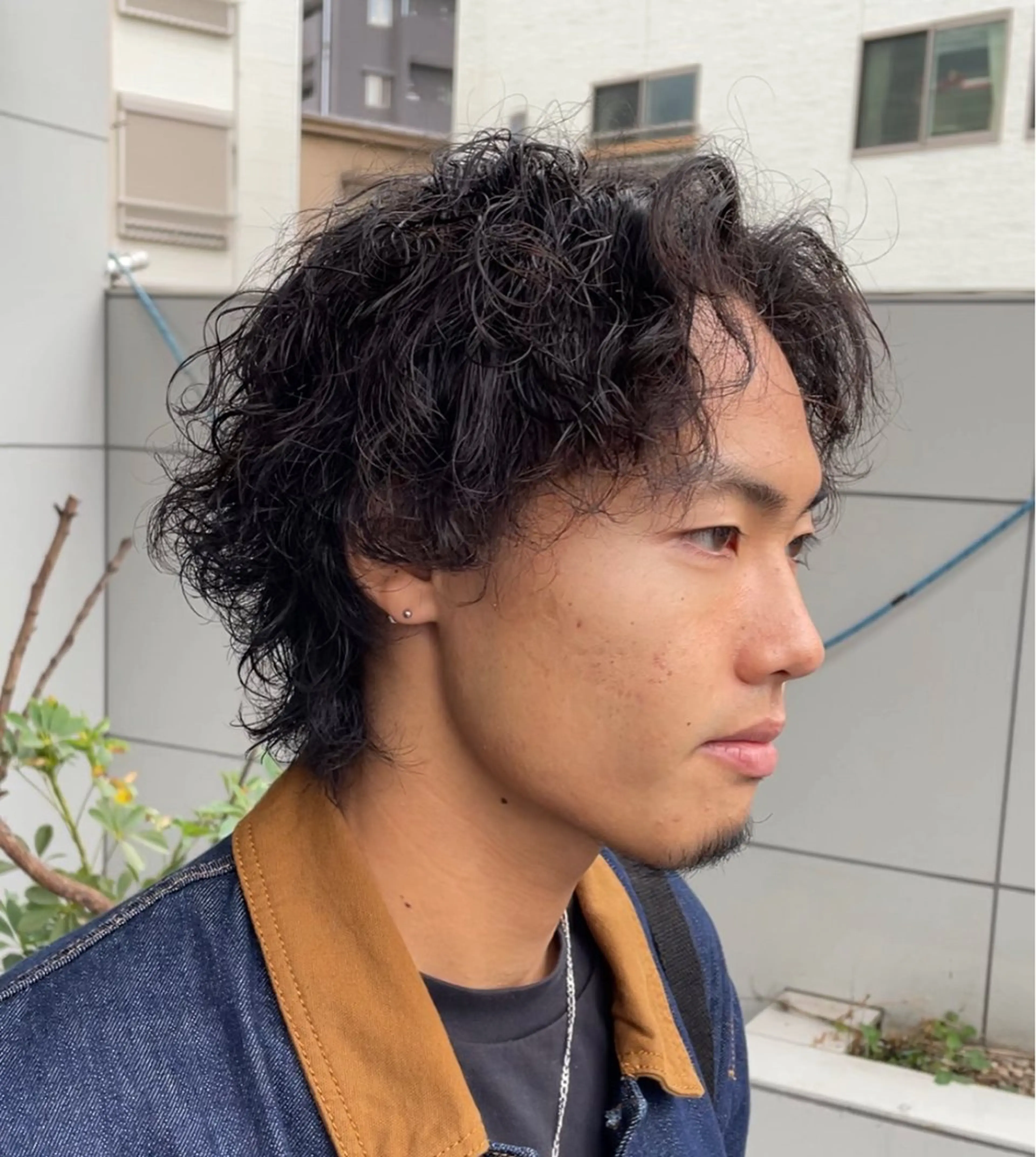 ミディアム パーマ カット パーマ トリートメント 古指 匠巳のヘアスタイル