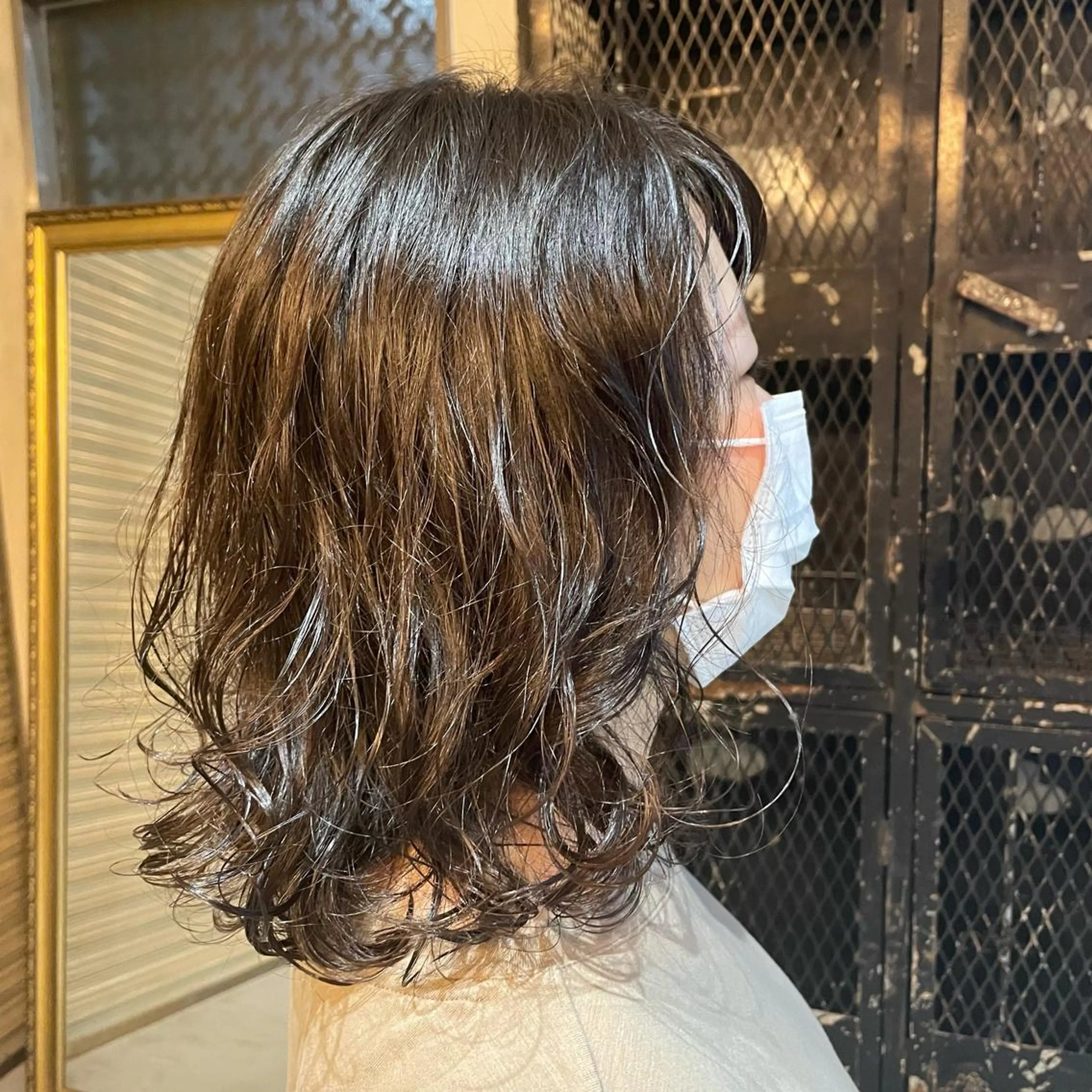 ミディアム パーマ ミディアムパーマ 山本 琴乃🦭のヘアスタイル