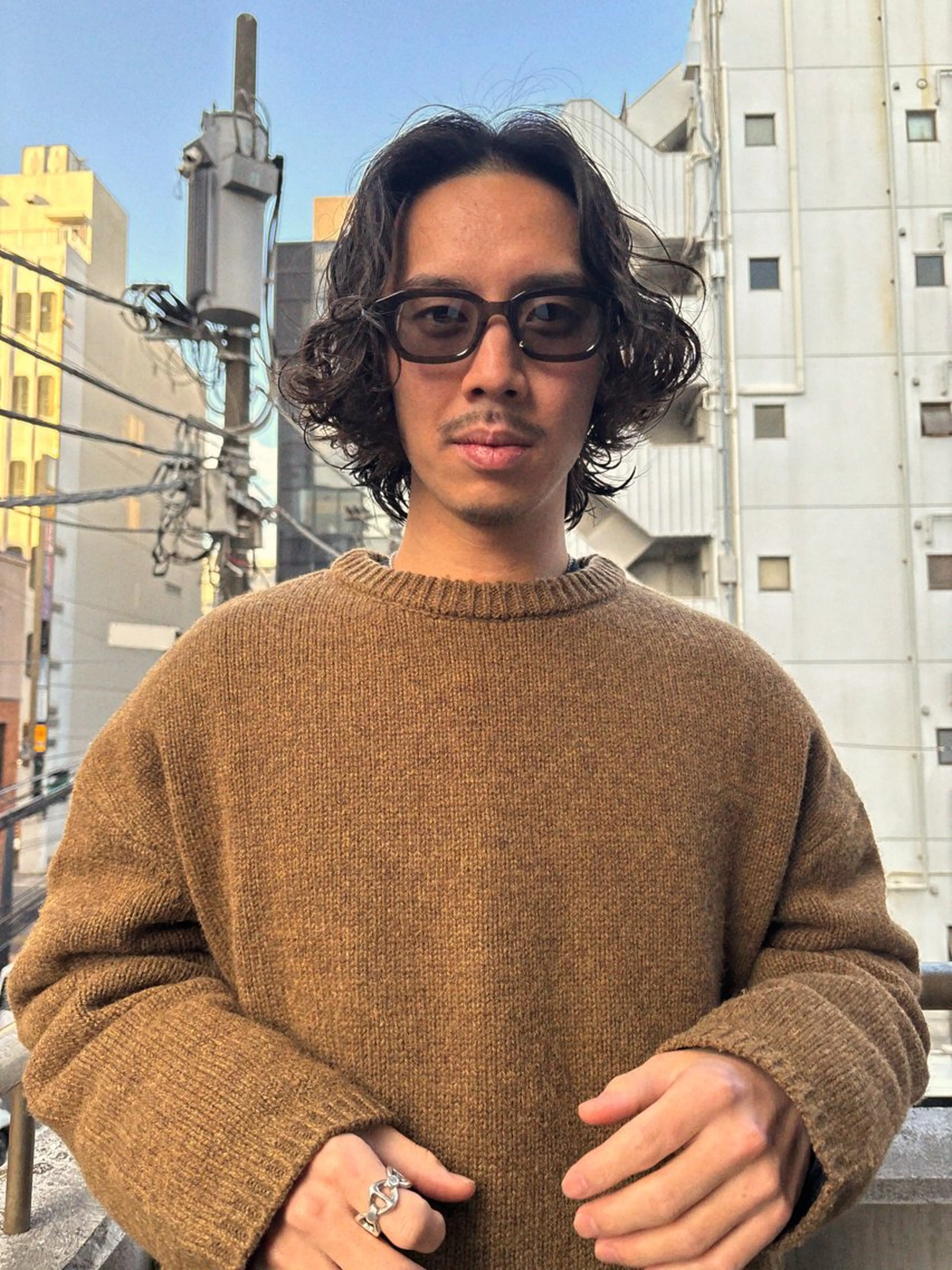 ミディアム パーマ メンズ パーマ/ラフパーマ /ボブパーマ/HYOのヘアスタイル