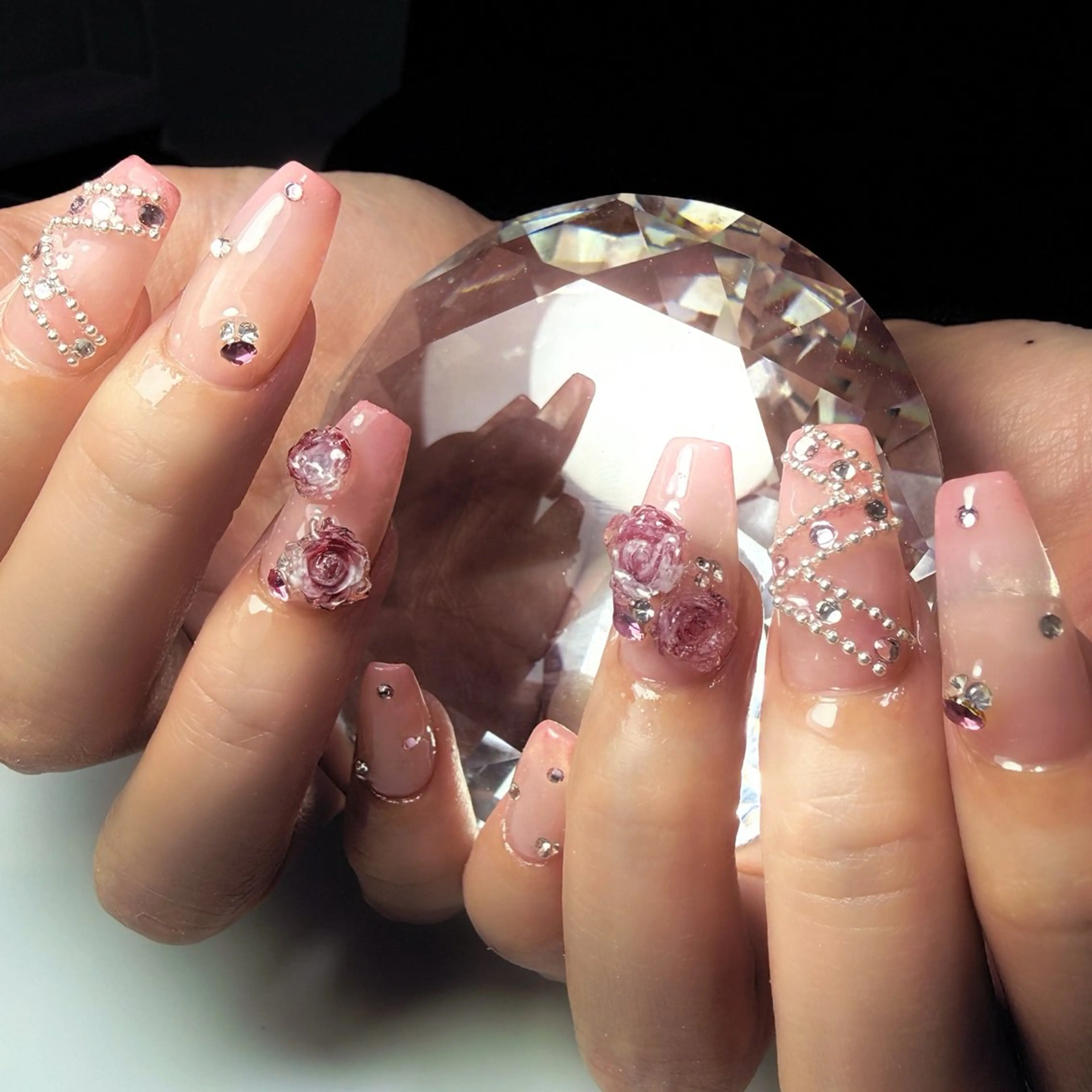 ネイル ハンドネイル Rose Glass 高蔵寺店のネイルデザイン