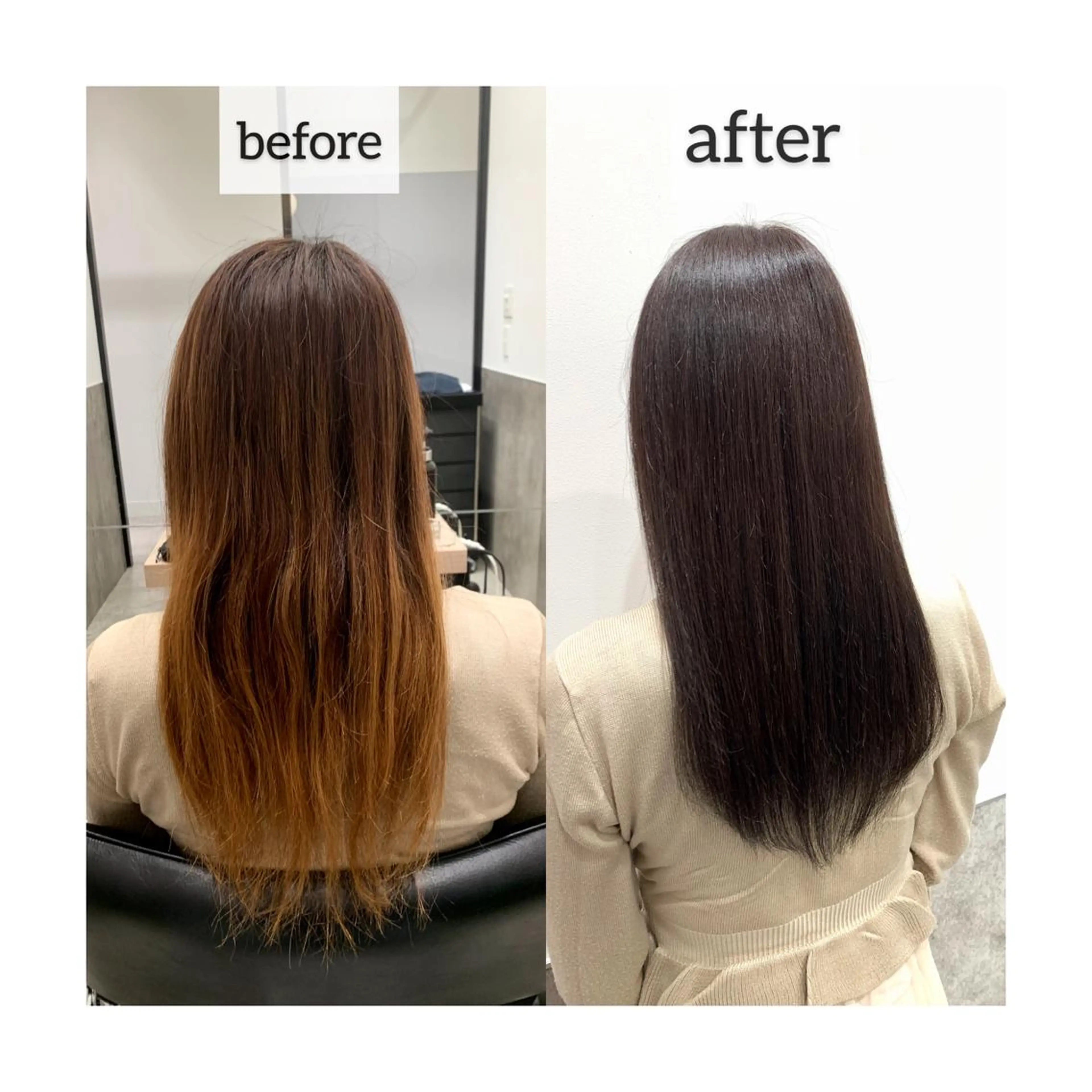 ロング 髪質改善カラー ショートボブ専門のヘアスタイル