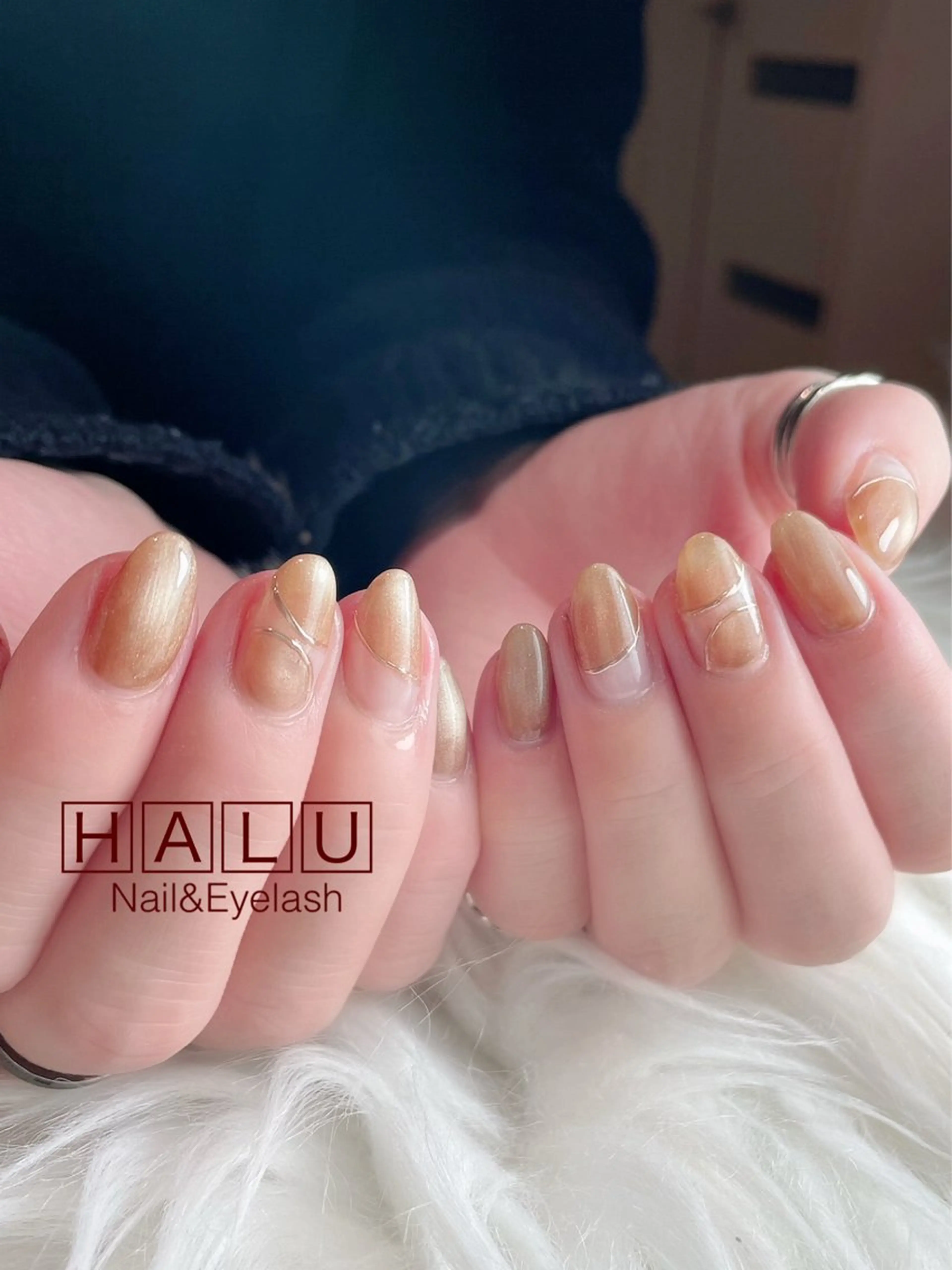 ネイル ブラウン 春ネイル HALU ハルのネイルデザイン