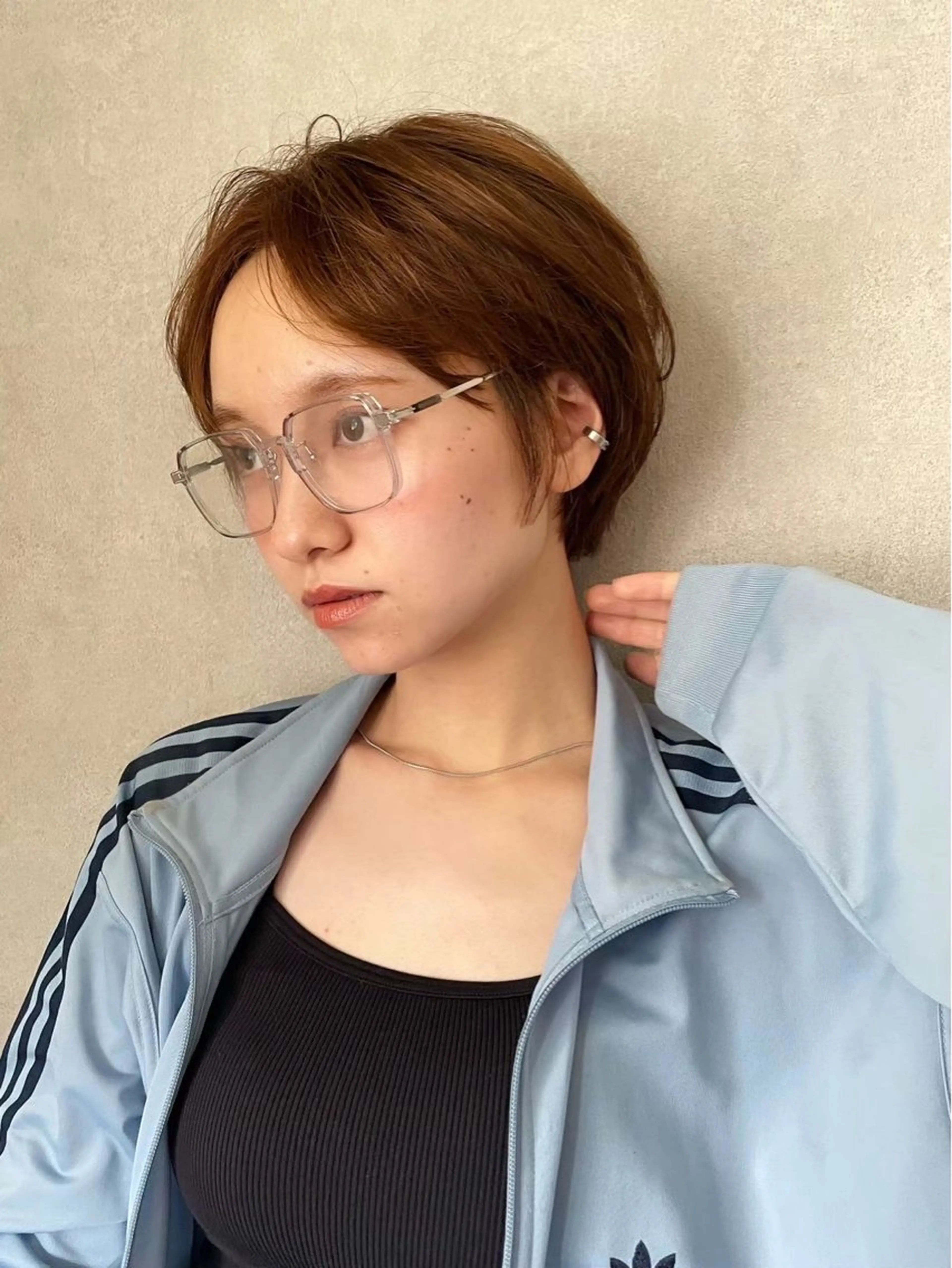 ショート カラー 🩵透明感/艶カラー /ダブルカラー🪽のヘアスタイル