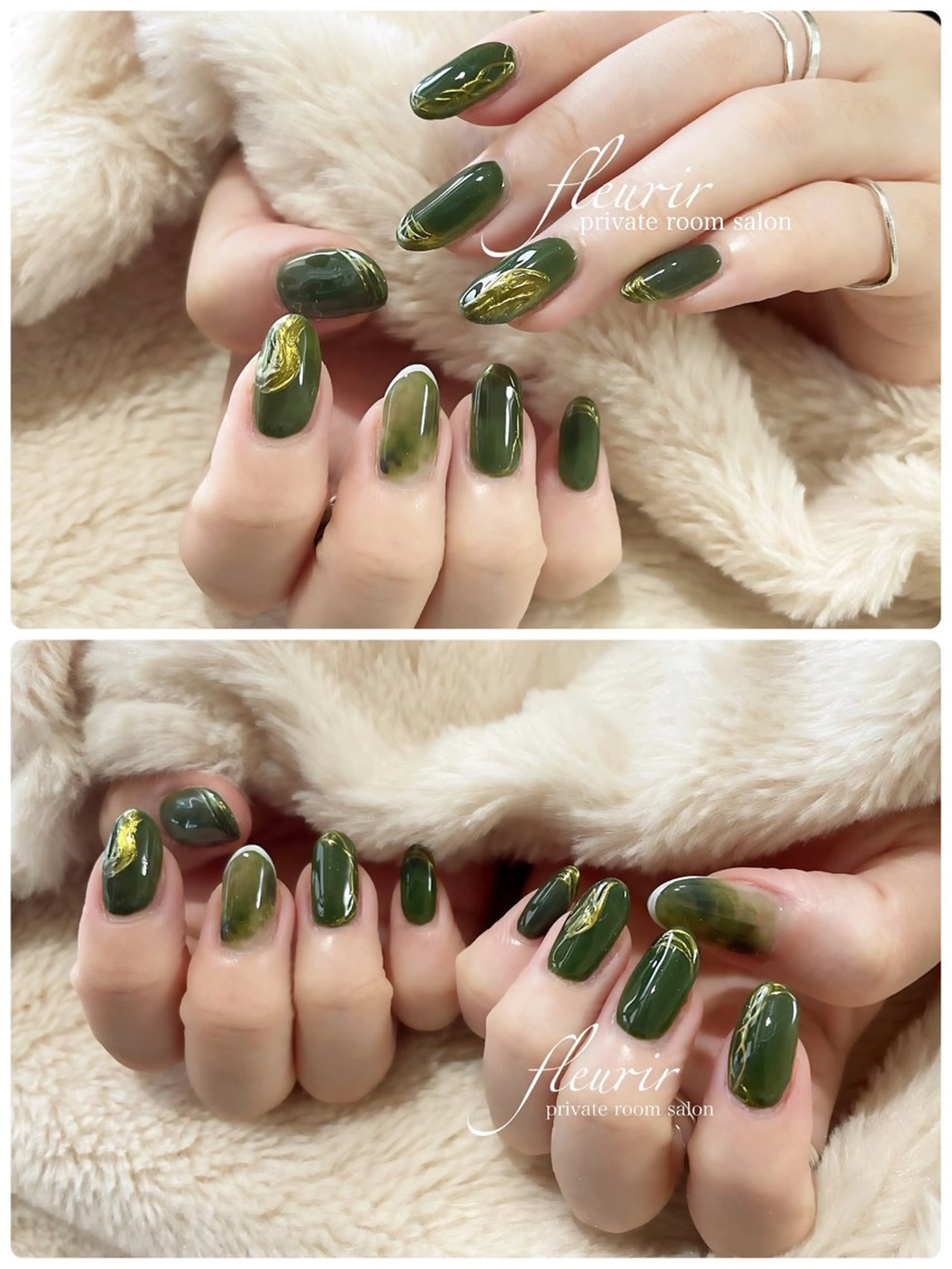 ネイル アートネイル ゴールド ミラーネイル フルリール 【プライベートサロンのネイルデザイン