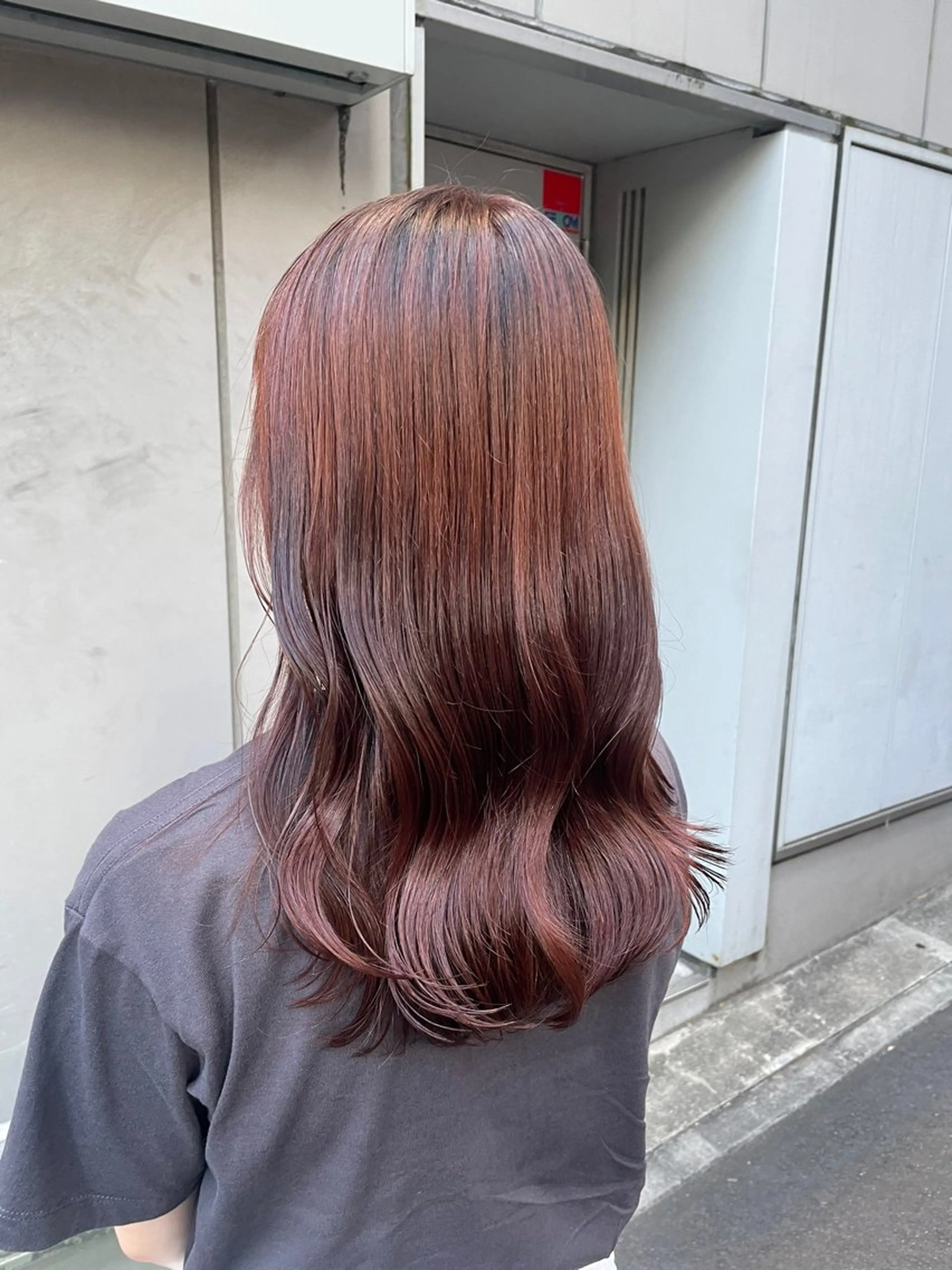 セミロング カラー 大人っぽ♡上品な暖色 ♡ブリーチなし♡のヘアスタイル