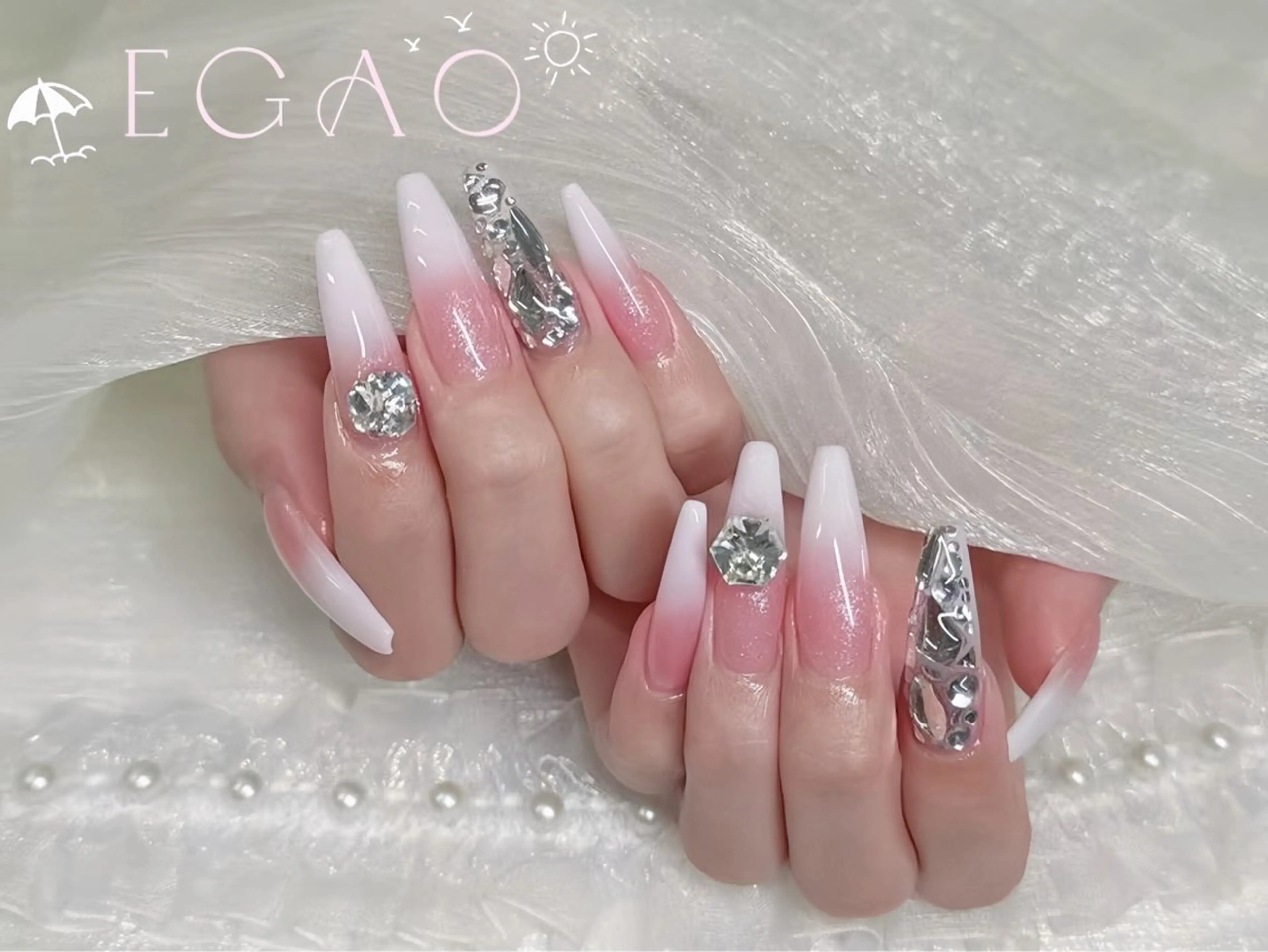 ネイル アートネイル フットネイル フレンチネイル ジェルネイル グラデーション ハンドネイル Egao Nail錦糸町店のネイルデザイン