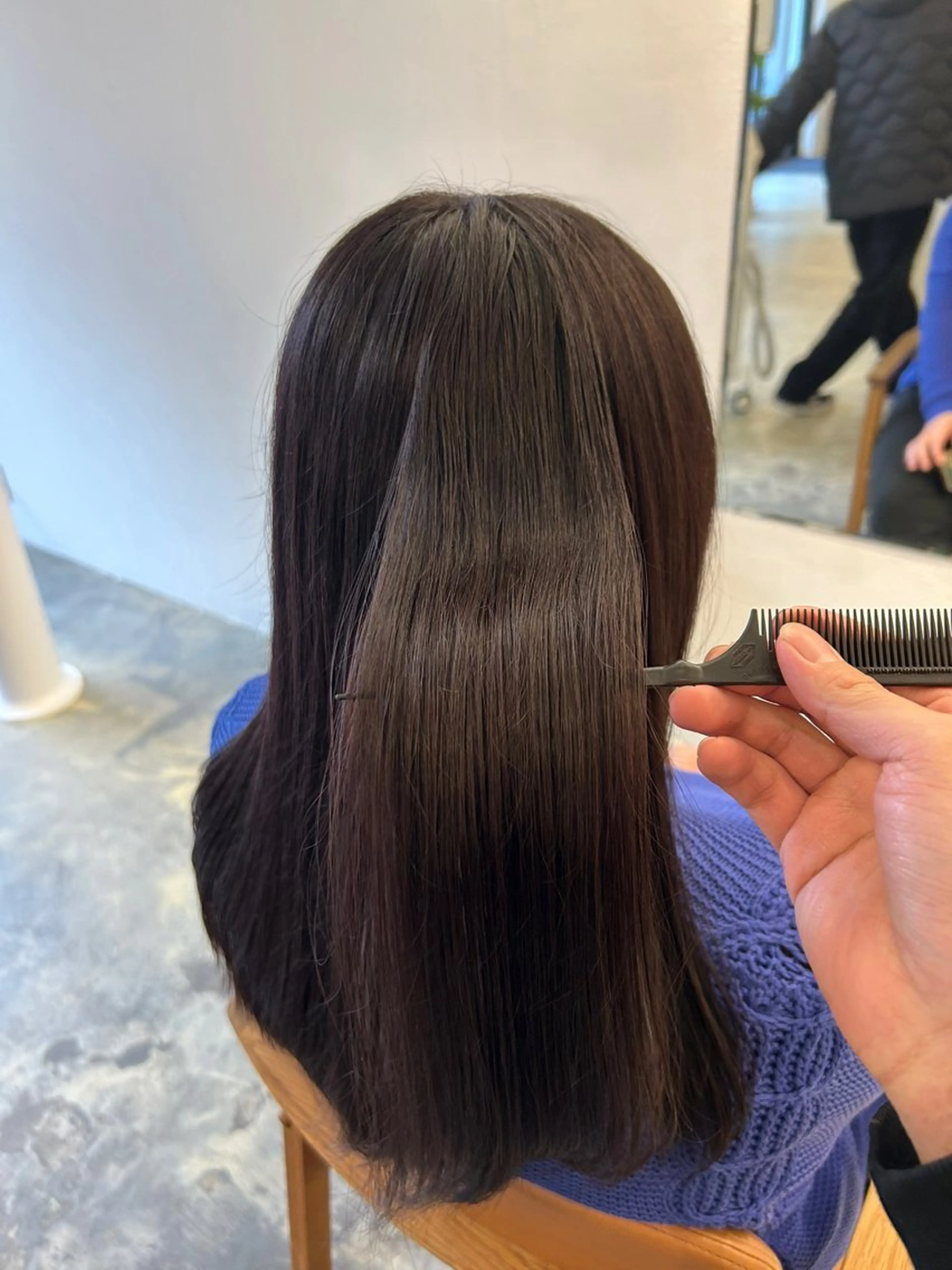 セミロング 髪質改善 カット ヘアカラー HASIMOTO jijibyMOPSのヘアスタイル