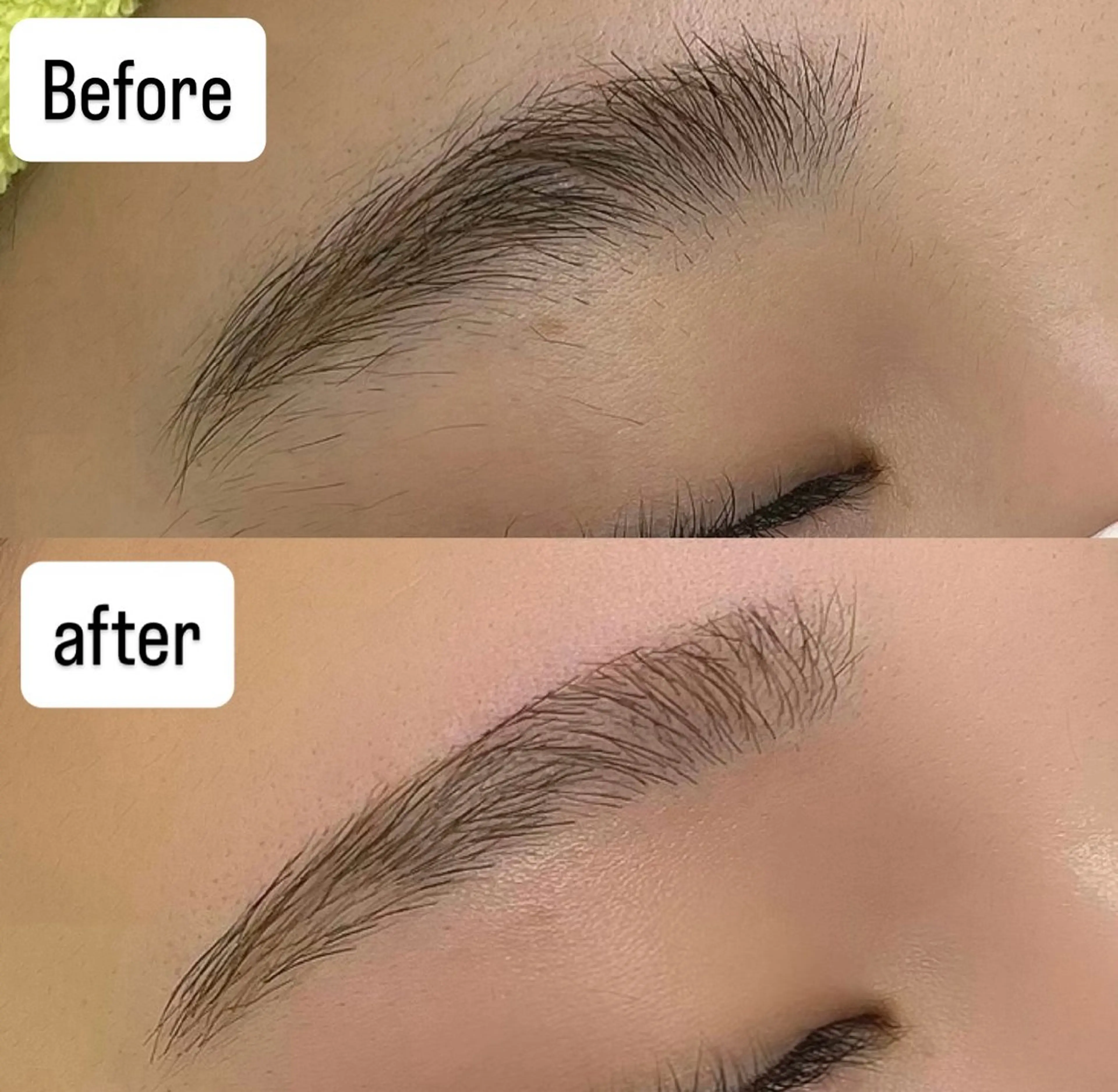 アイブロウ ワックス脱毛 poka lash所属・poka lash 奥村の眉毛・アイブロウイメージ