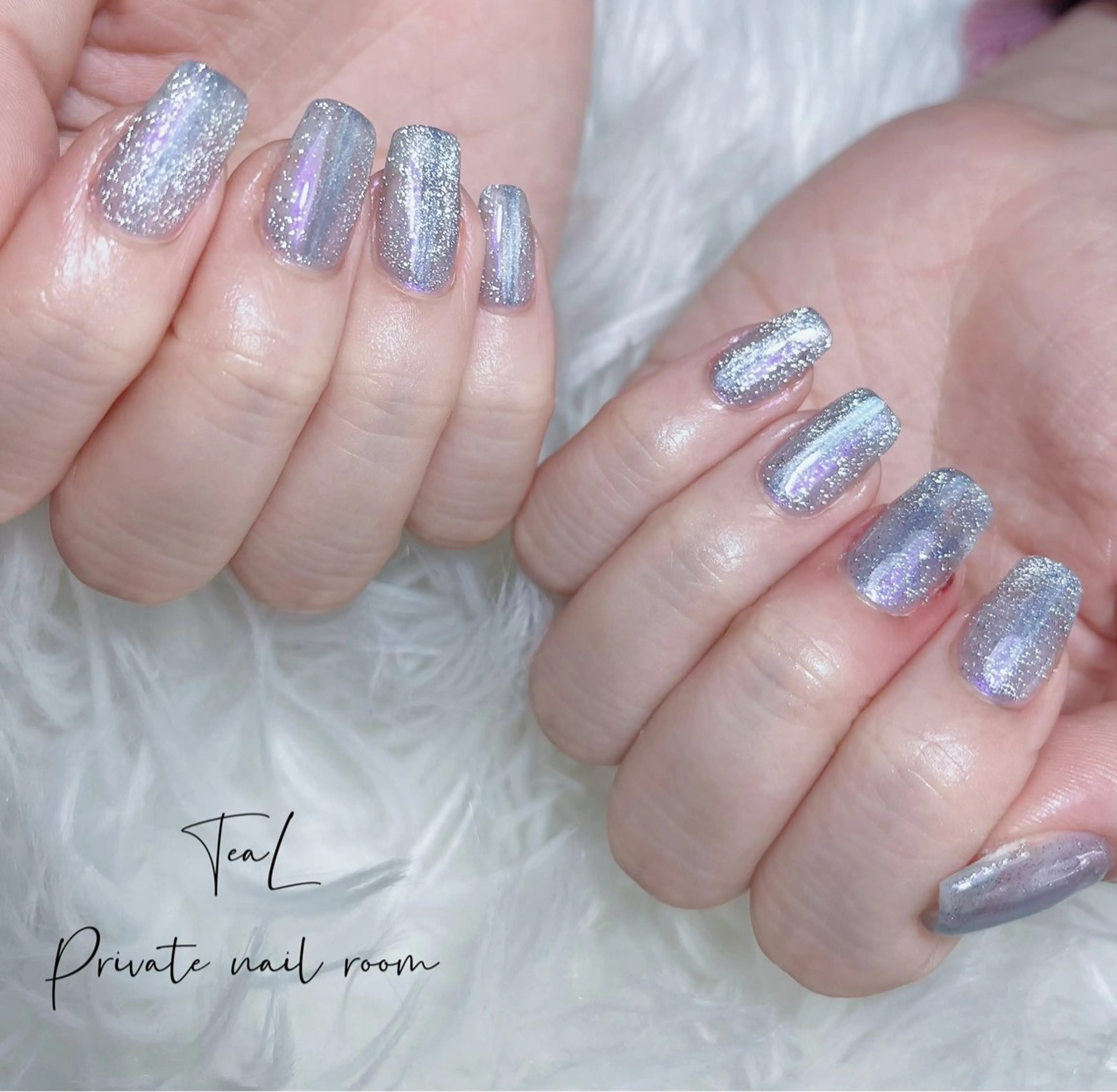 ネイル フラッシュネイル マグネットネイル ミラーネイル TeaL nailのネイルデザイン