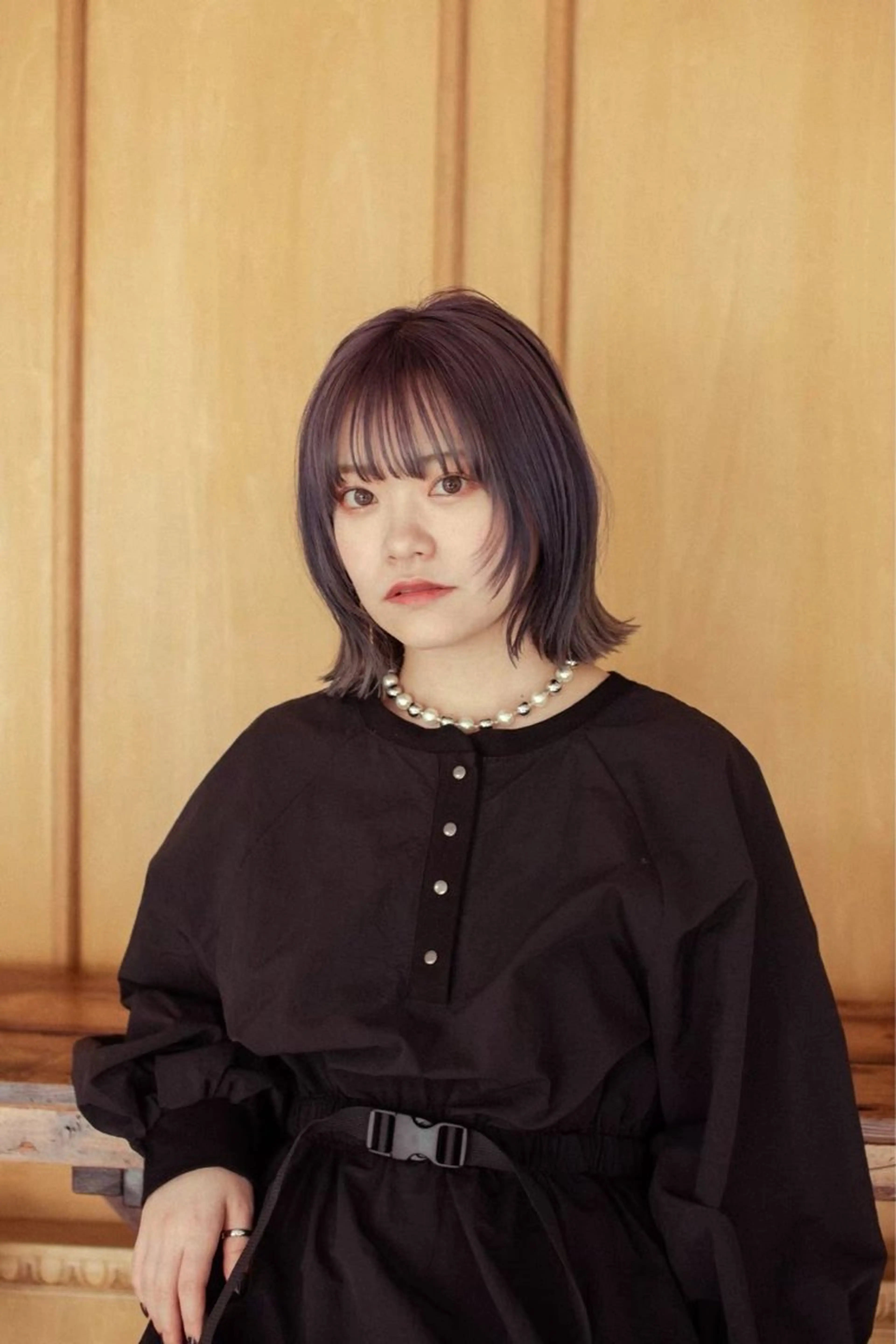 ミディアム ヘアカラー ボブ/透明感カラー /さちかのヘアスタイル