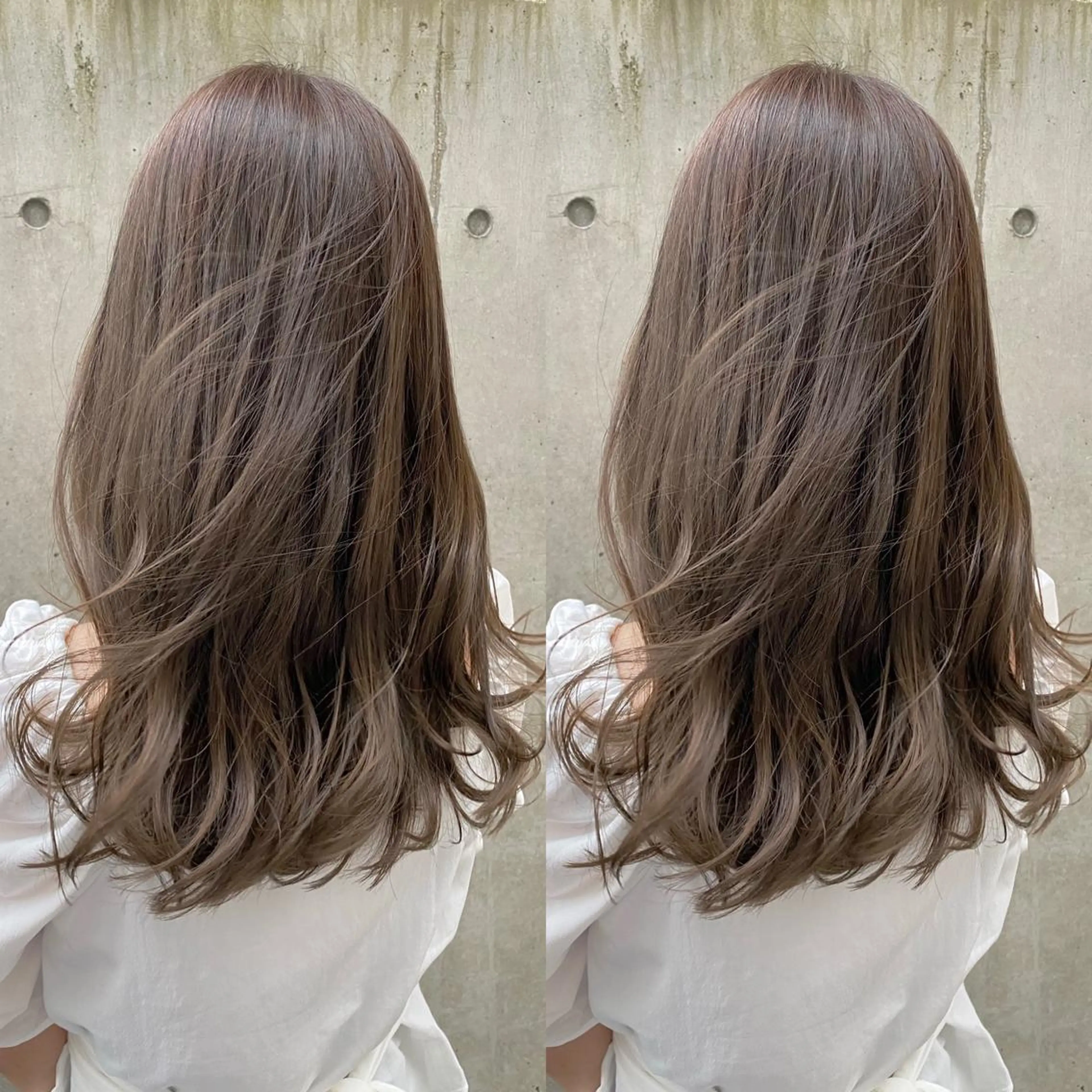 ミディアム ヘアカラー トリートメント レイヤーカット /透明感カラー西田のヘアスタイル