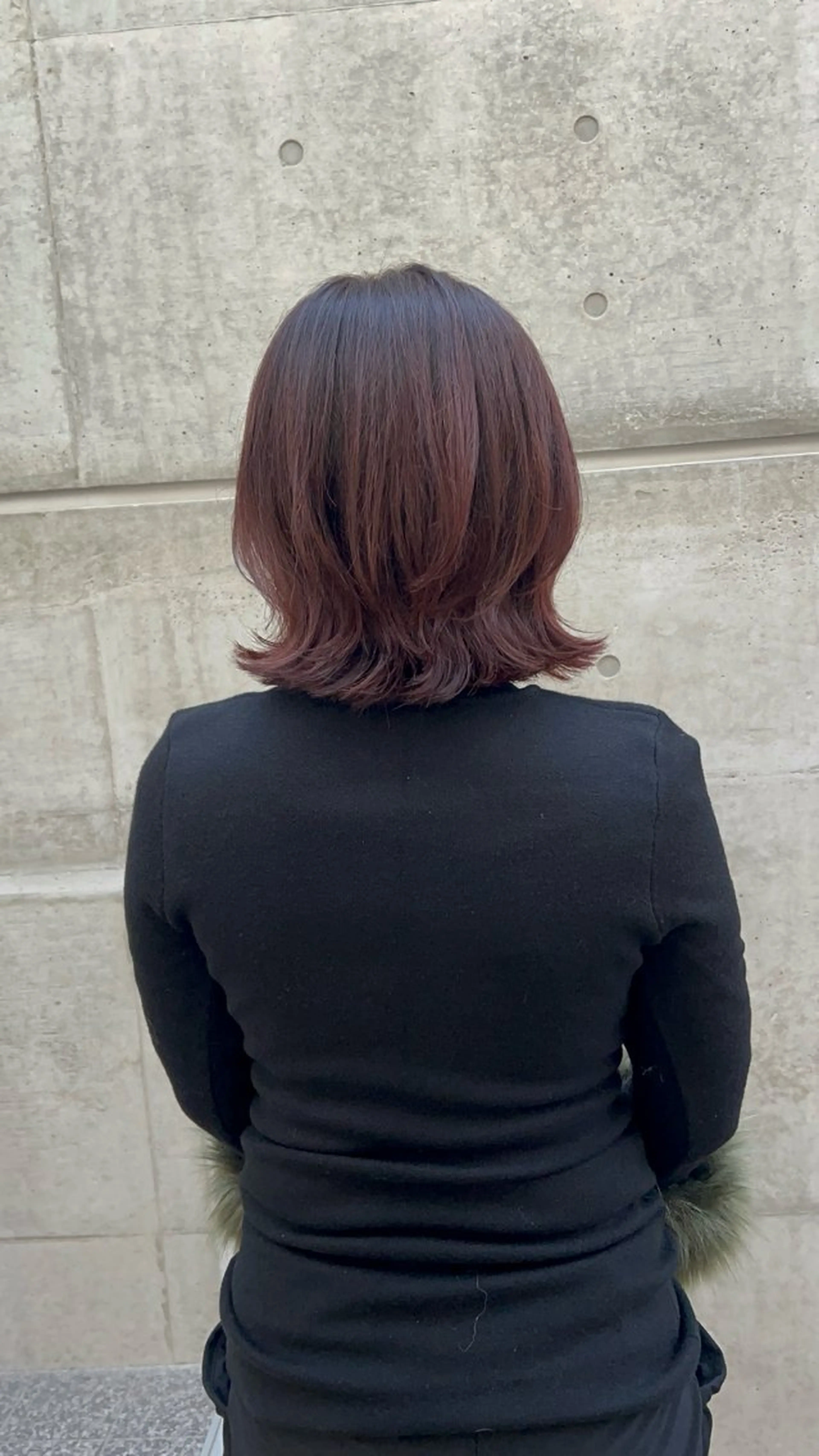 ミディアム ミディアムパーマ ボブ カット パーマ トリートメント コテ巻き風パーマ SHONOのヘアスタイル