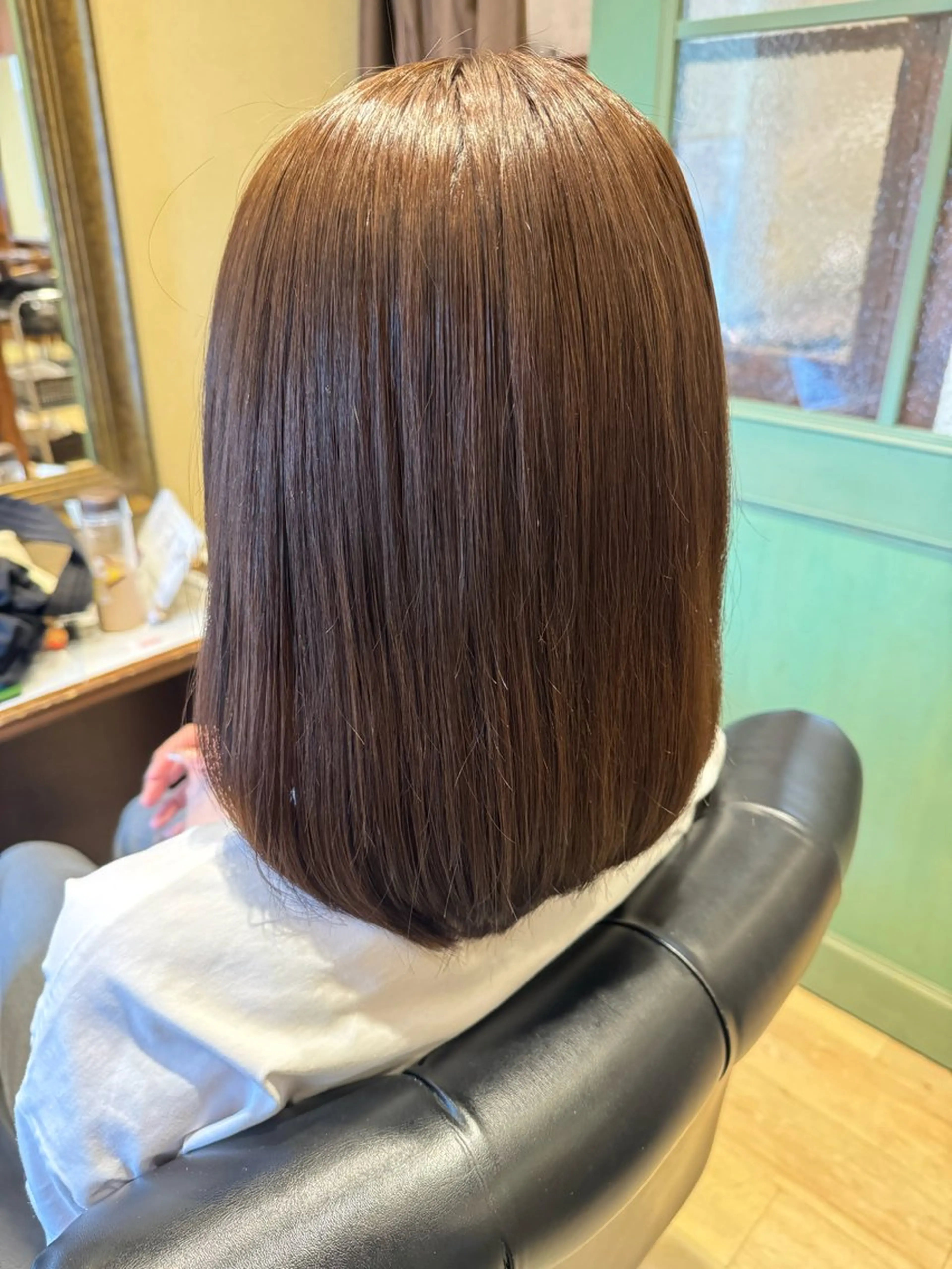 ミディアム カラー ベージュカラー ブラウンカラー ブラウンベージュ ブランシェ神領店 稲垣 葵のヘアスタイル