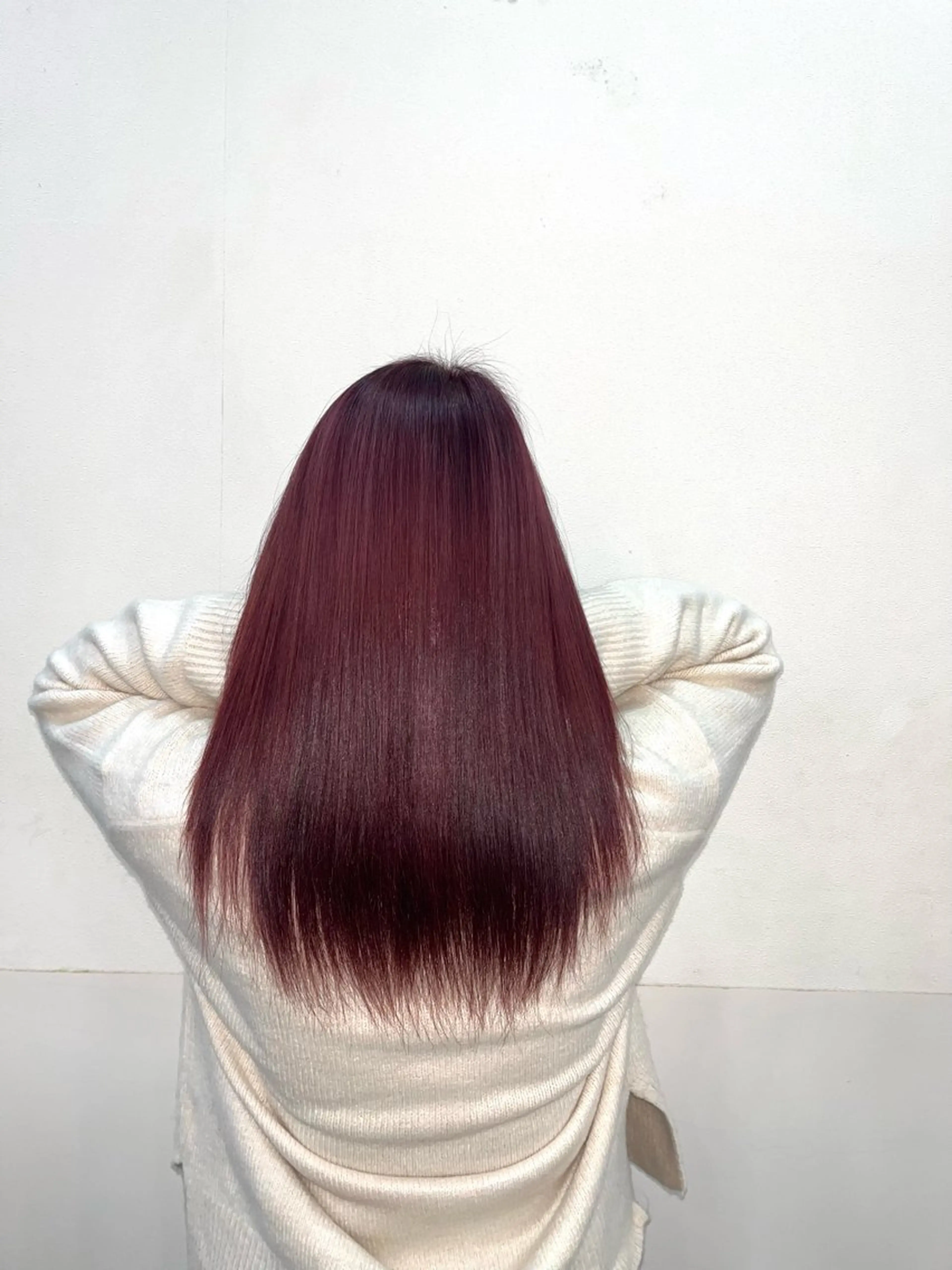 ロング カラー レッドカラー カット/暖色カラー/ rikako🌻のヘアスタイル