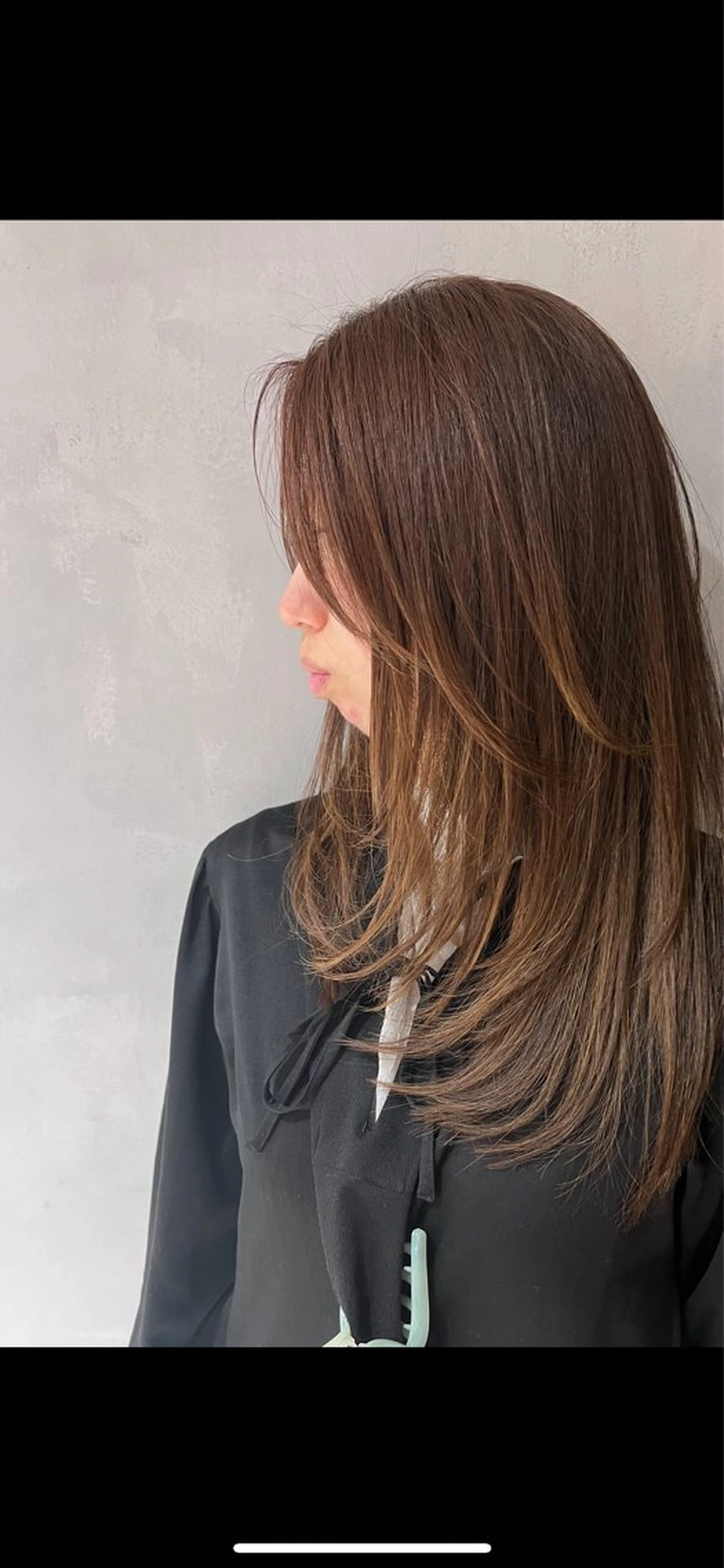 ロング レイヤーカット まとまる美髪矯正 ×レイヤーカットのヘアスタイル