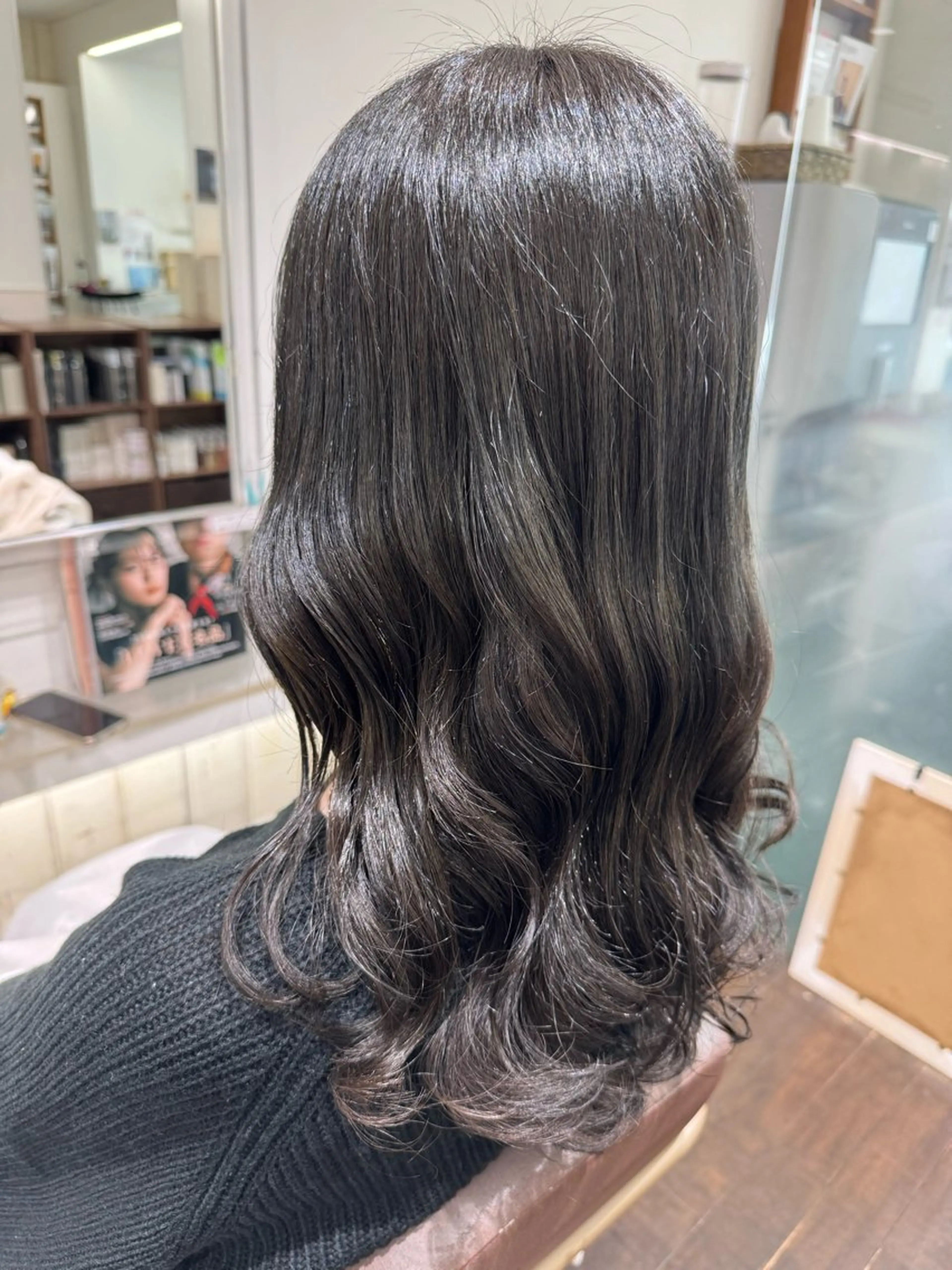ロング パーマ カット パーマ デジタルパーマ🫧 韓国風ヘア🫧サクラのヘアスタイル