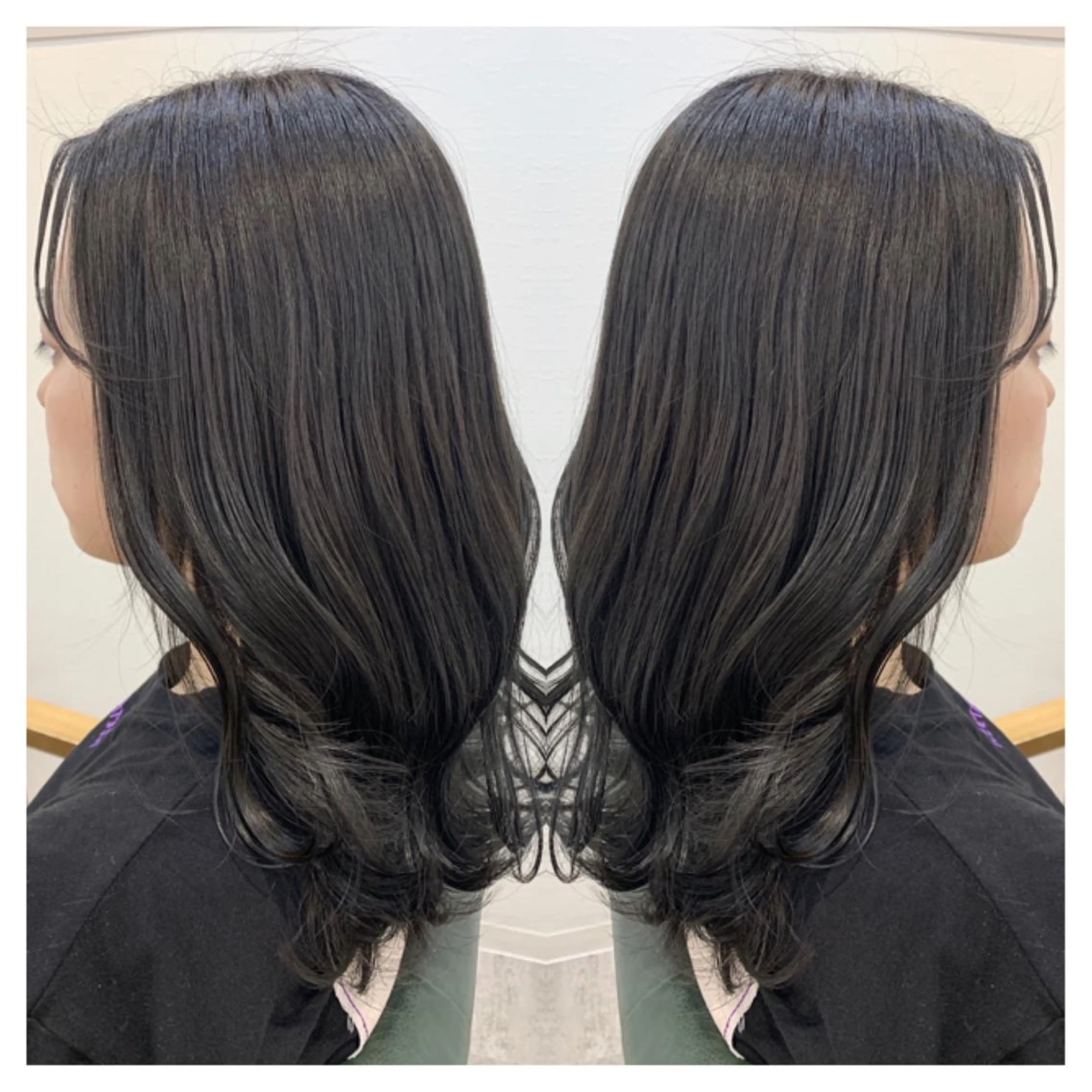 セミロング カラー ヘアカラー トリートメント 村山 茉衣のヘアスタイル