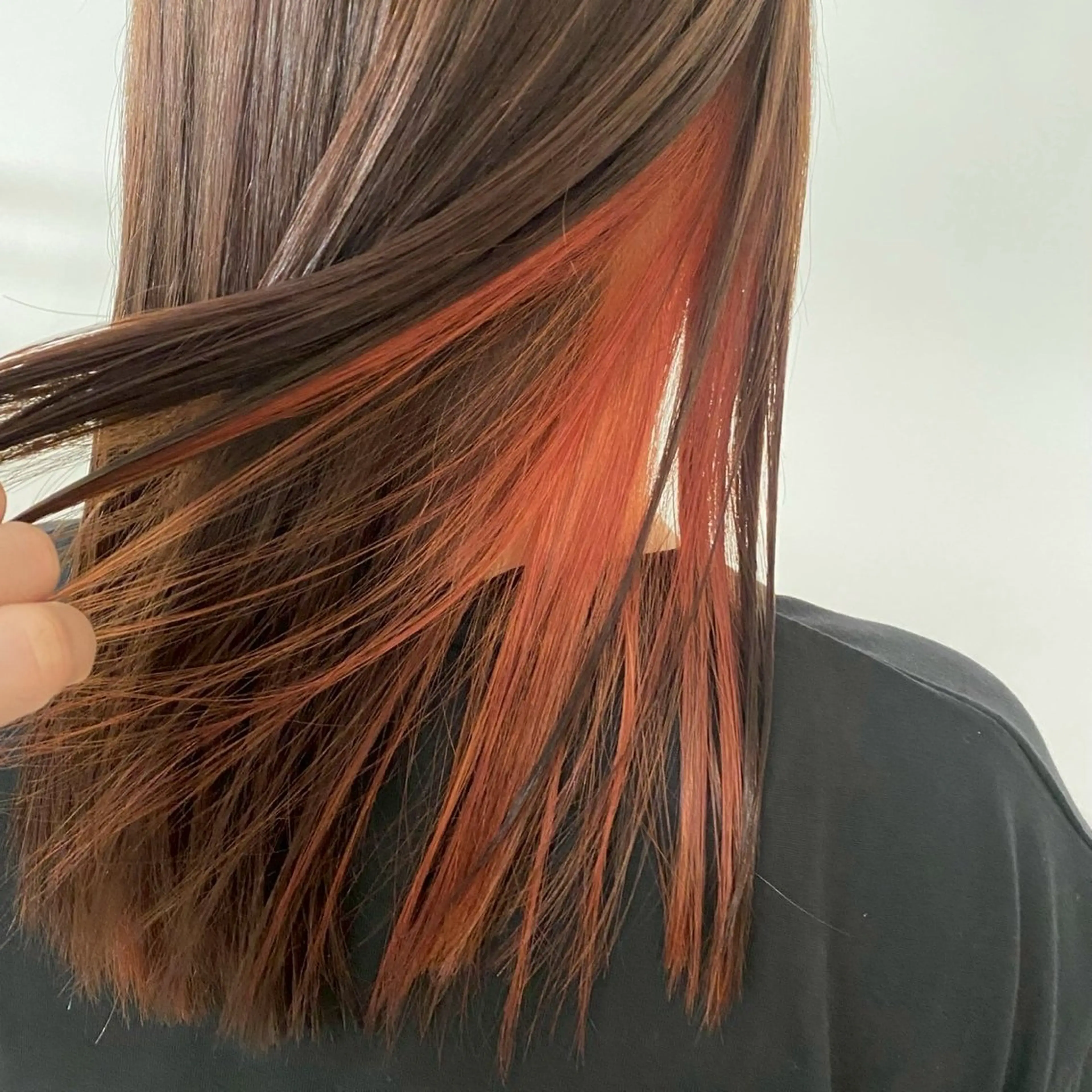 セミロング カラー インナーカラー ヘアカラー パーマ/ボブ/レイ ヤー💫SUZUKAのヘアスタイル