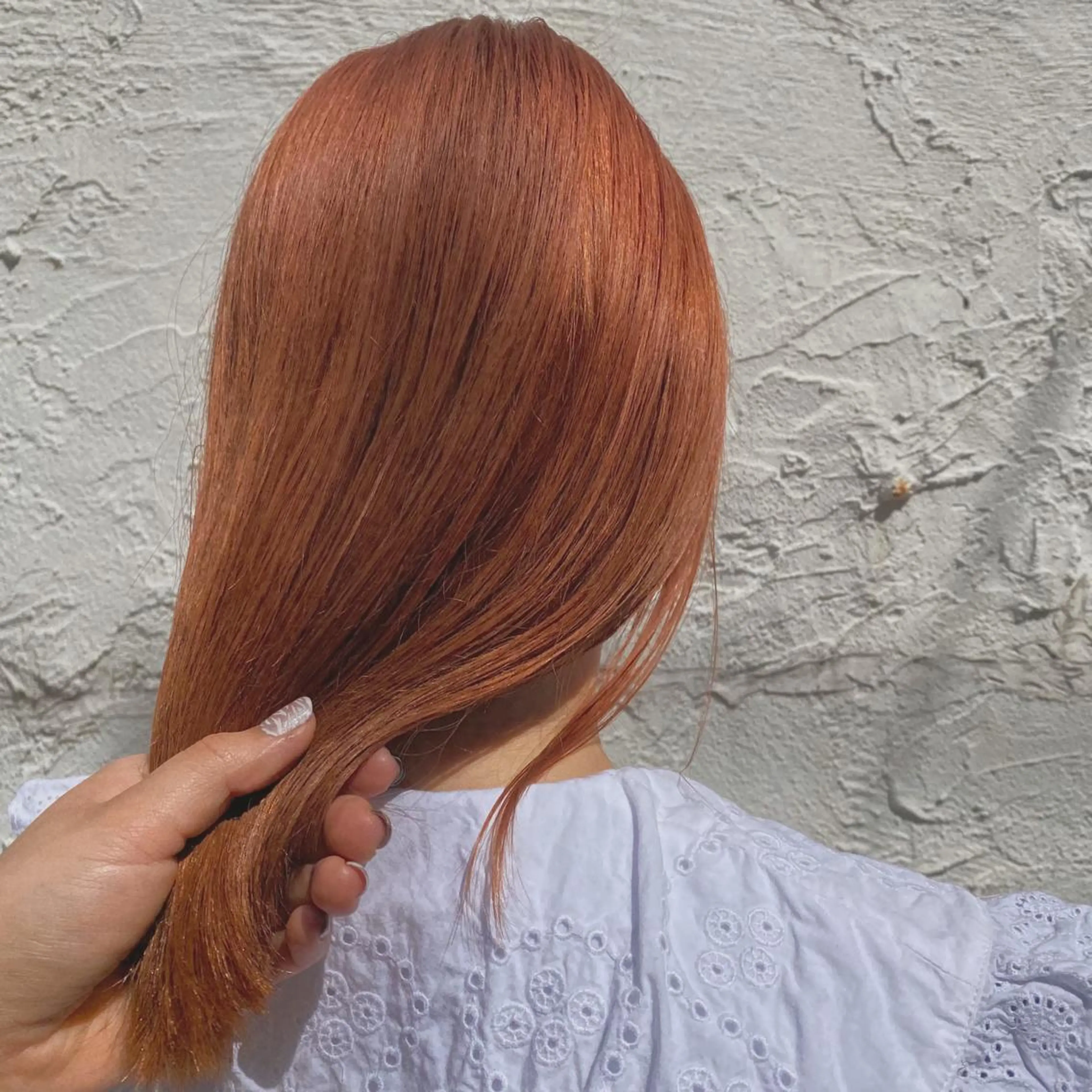 ミディアム カラー ベージュカラー オレンジ オレンジベージュ 暖色カラー🍊 せきゆうかのヘアスタイル