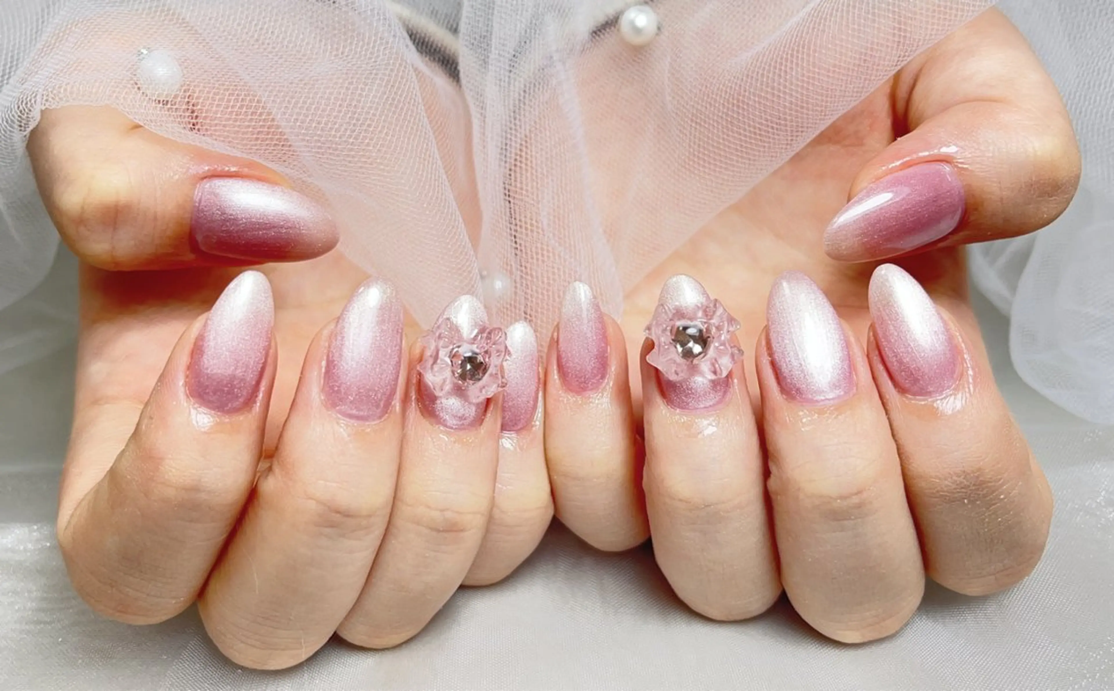 ネイル オーロラネイル チークネイル フットネイル フレンチネイル ジェルネイル NEW NAIL💞 yukiのネイルデザイン