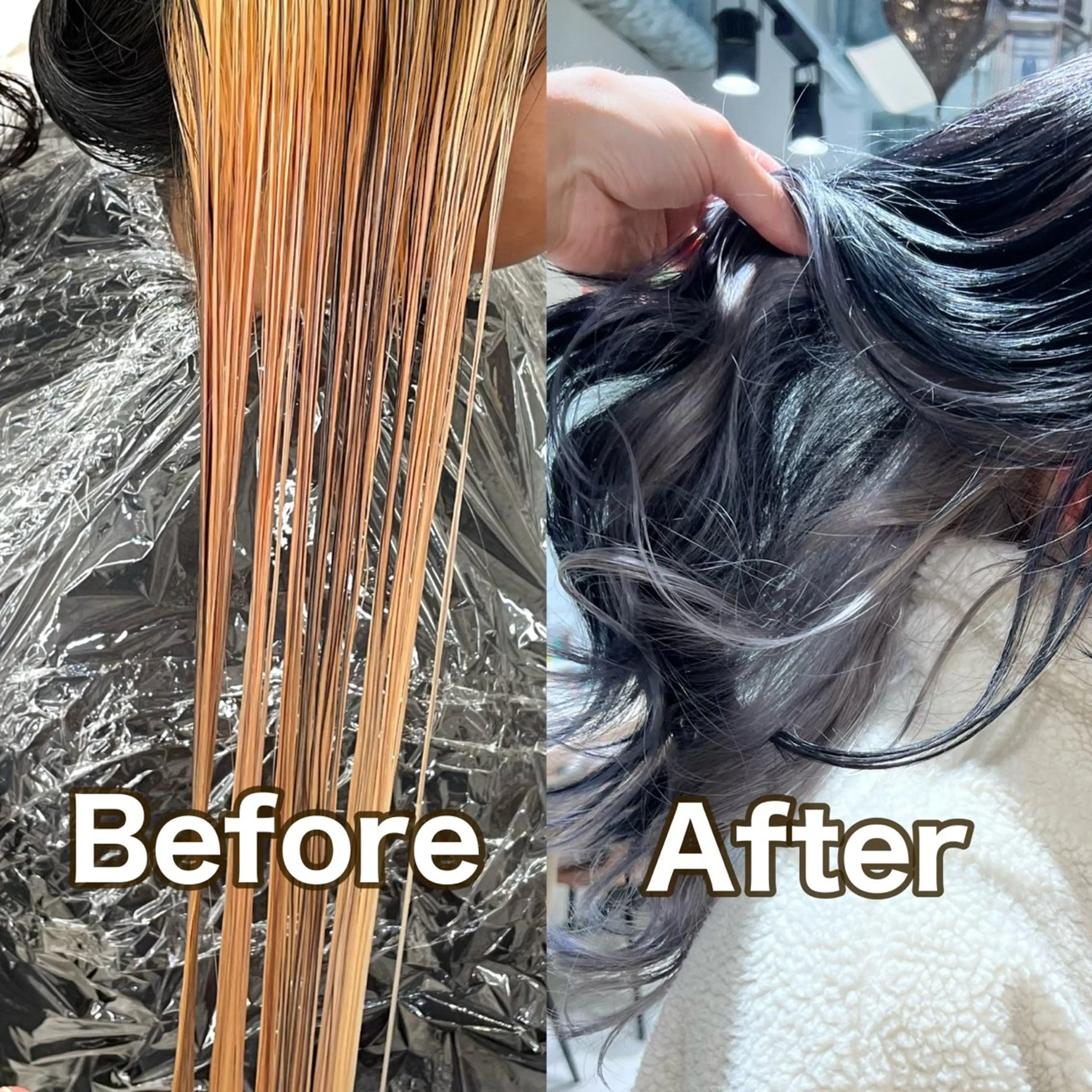 セミロング カラー 透明感カラー/ 艶髪/髪質改善/ハクのヘアスタイル