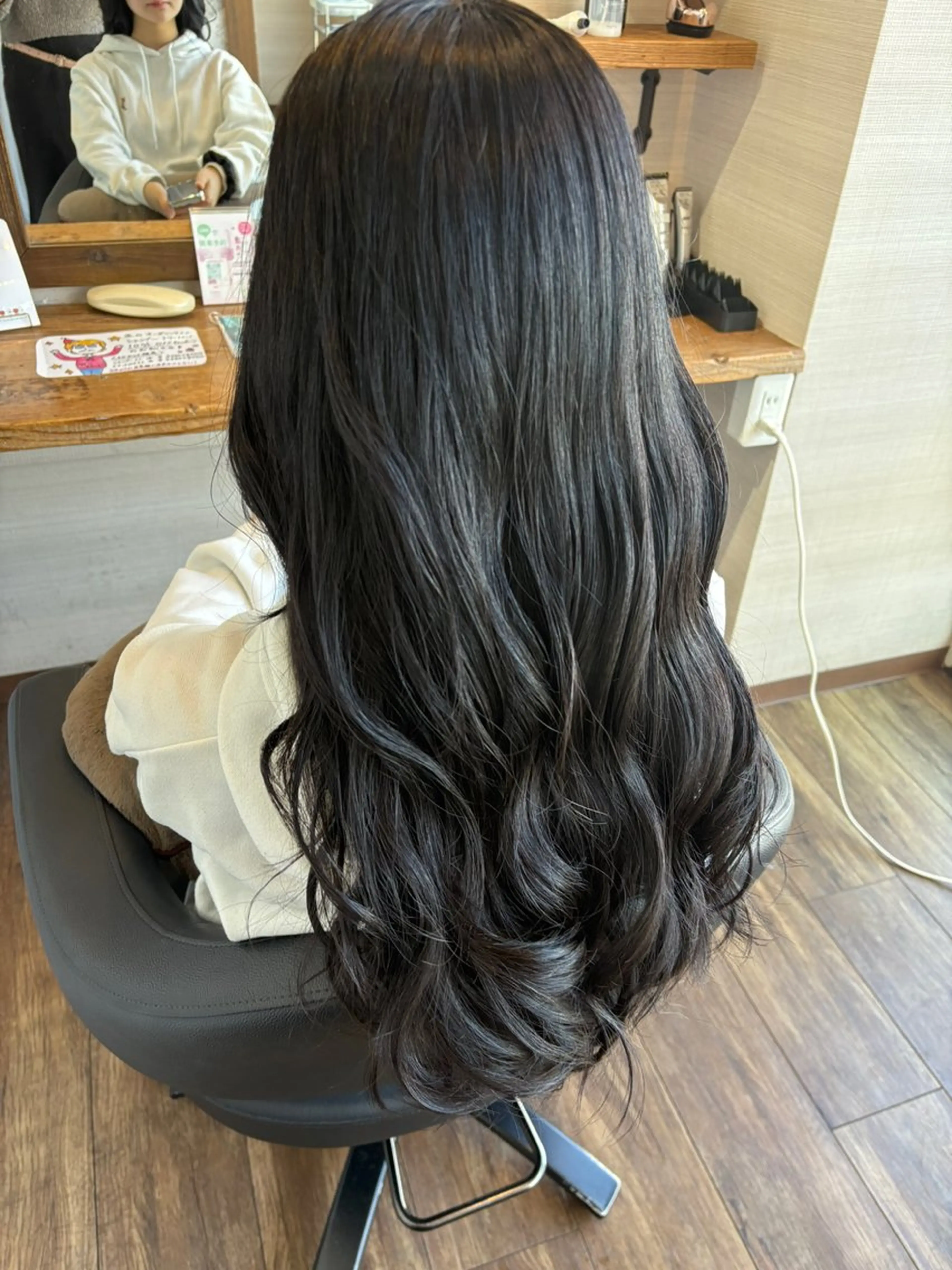 ロング 韓国風ヘア カット ヘアカラー トリートメント 【髪質改善都賀】 chisatan🍊のヘアスタイル