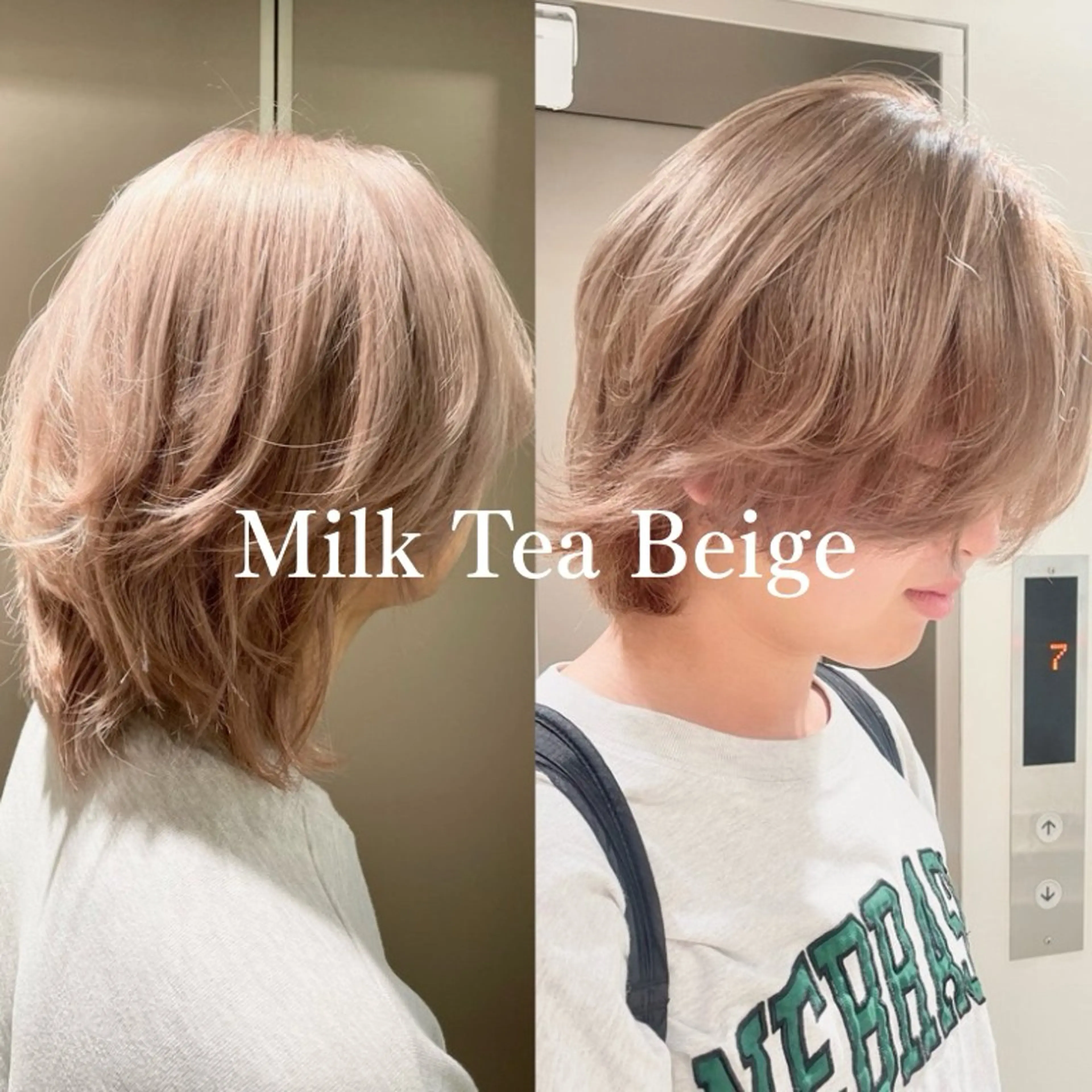 カラー ベージュカラー ブリーチ ケアブリーチ 透明感カラー ハイトーンカラー ヘアカラー オザキクウガ/ ブリーチ/髪質改善のヘアスタイル