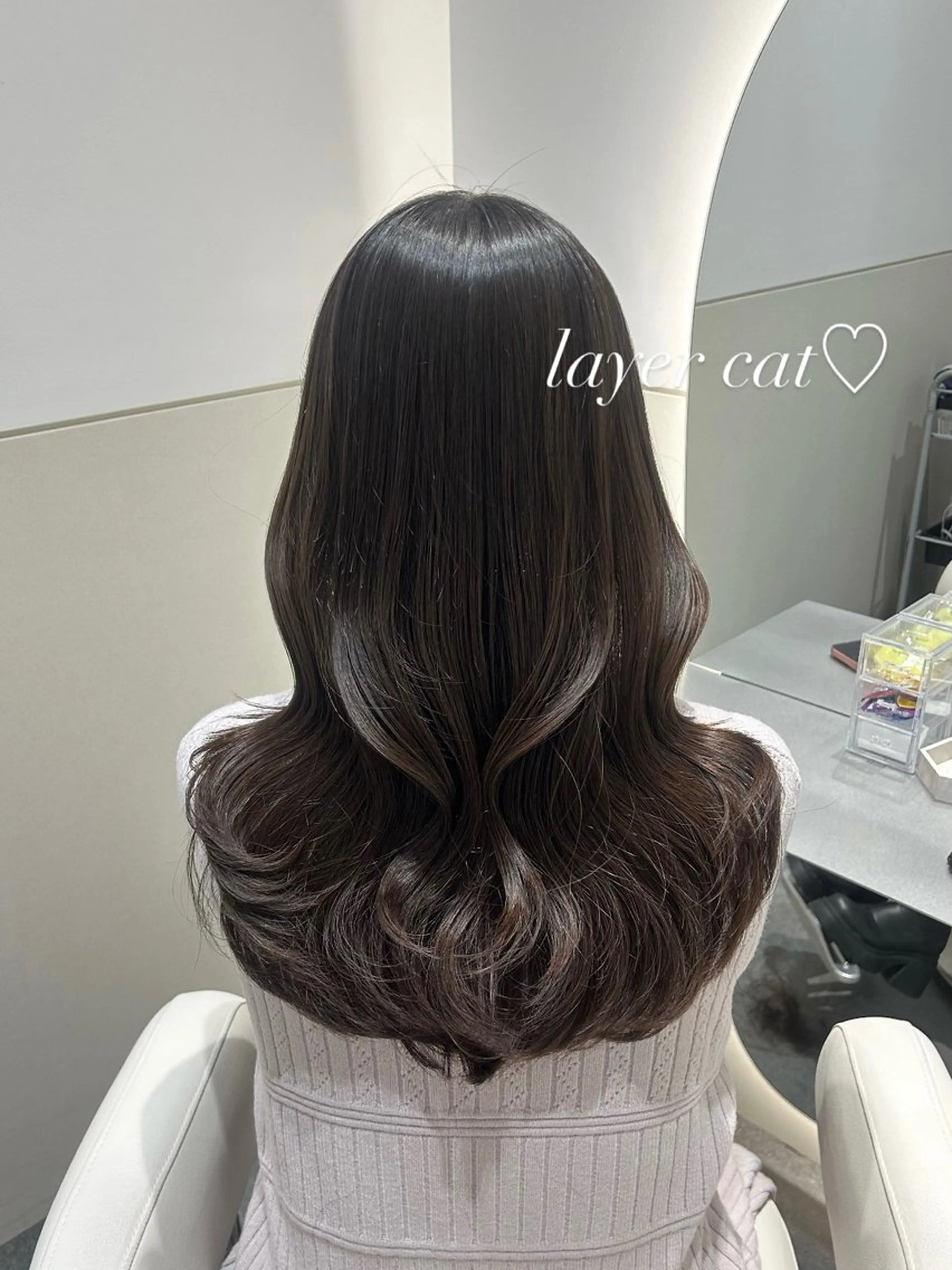 セミロング レイヤーカット カット トリートメント 🩷韓国ヘア/ヨシン モリ🩷Maikaのヘアスタイル