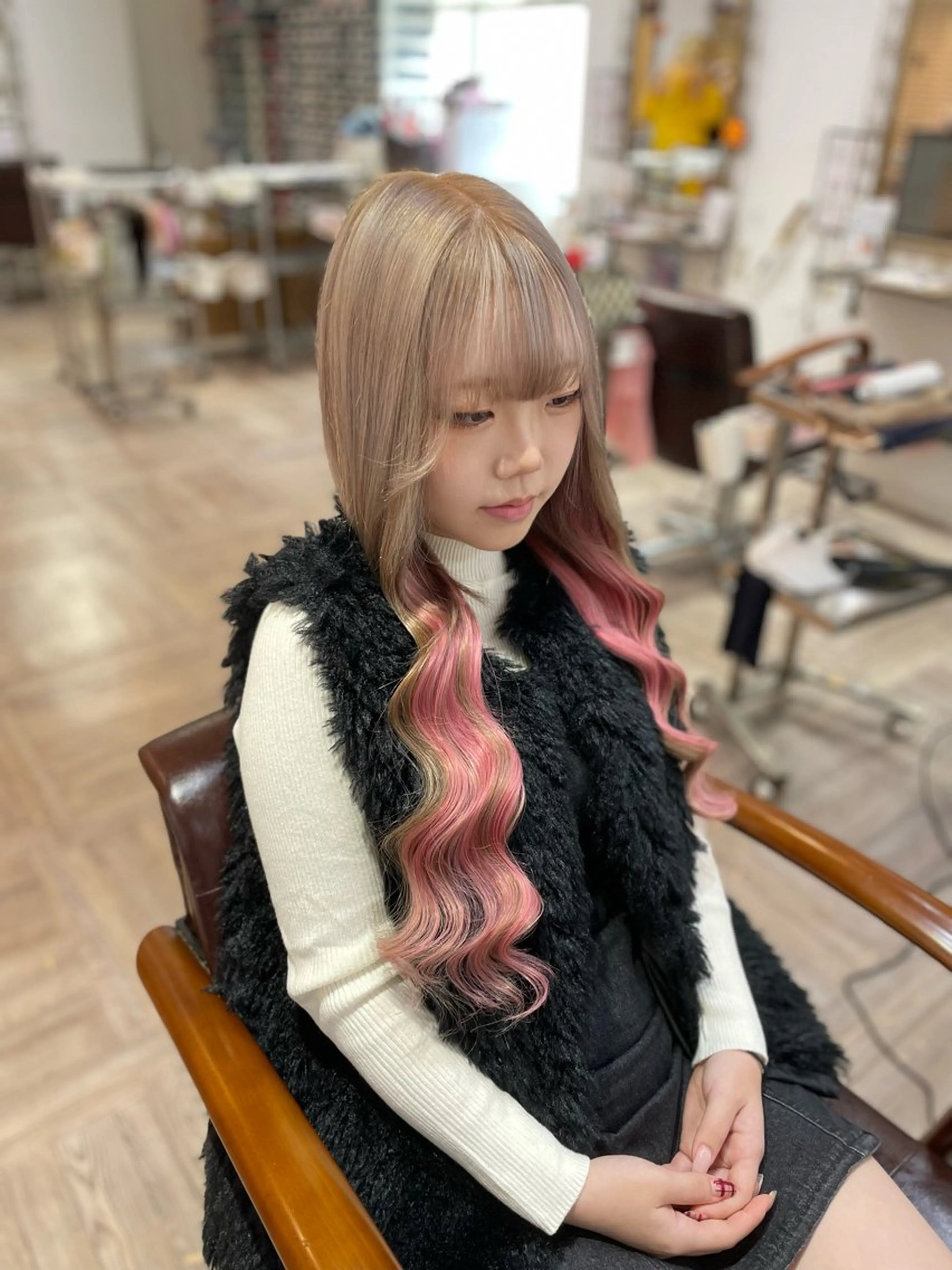 カラー ダブルカラー エクステ 住田悠紗/ カットモデル募集中のヘアスタイル