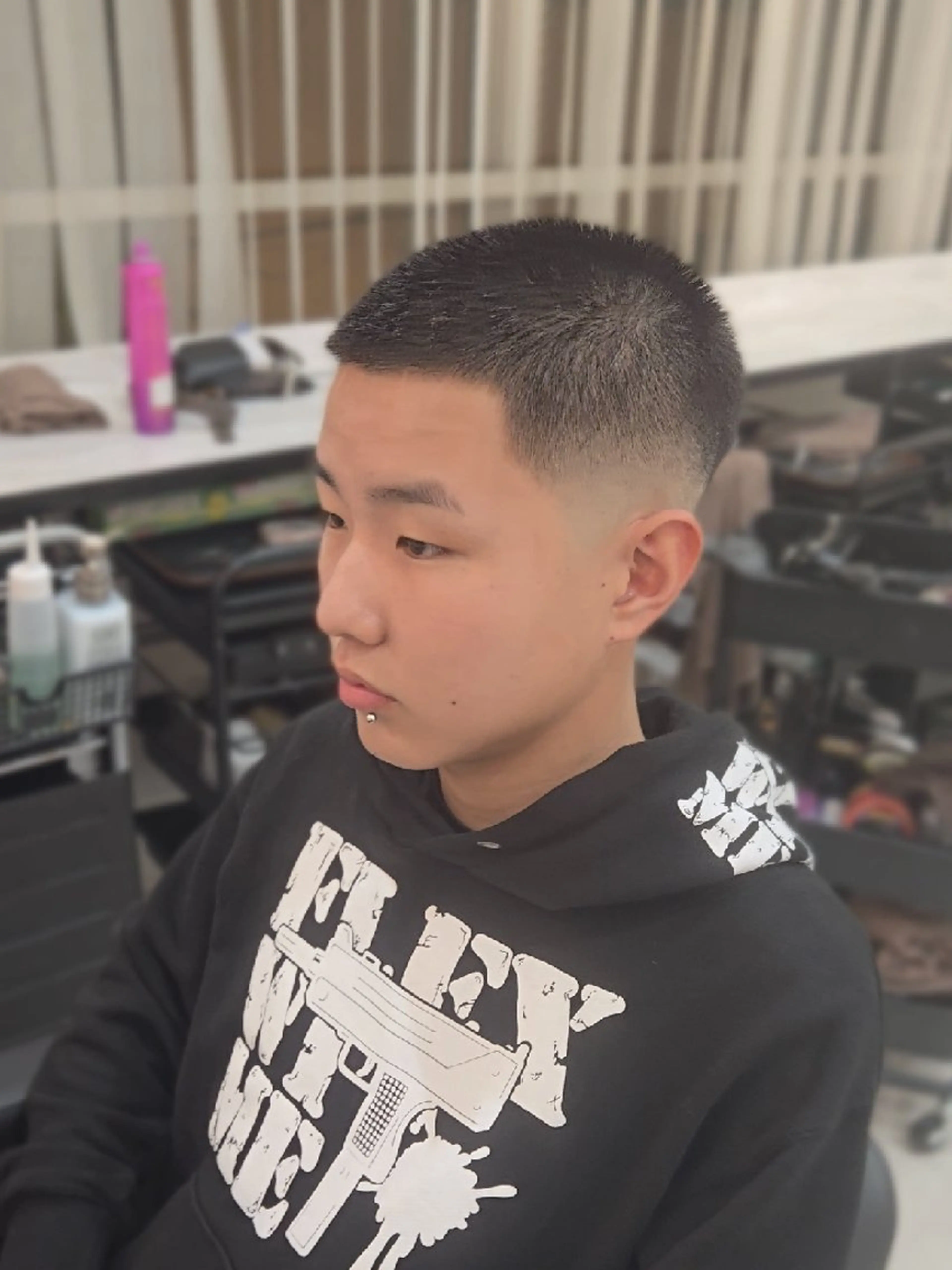 メンズ ショート フェードカット バズカット カット ヘアセット LEN名古屋/パーマ 海外ヘア/メンズ特化のヘアスタイル