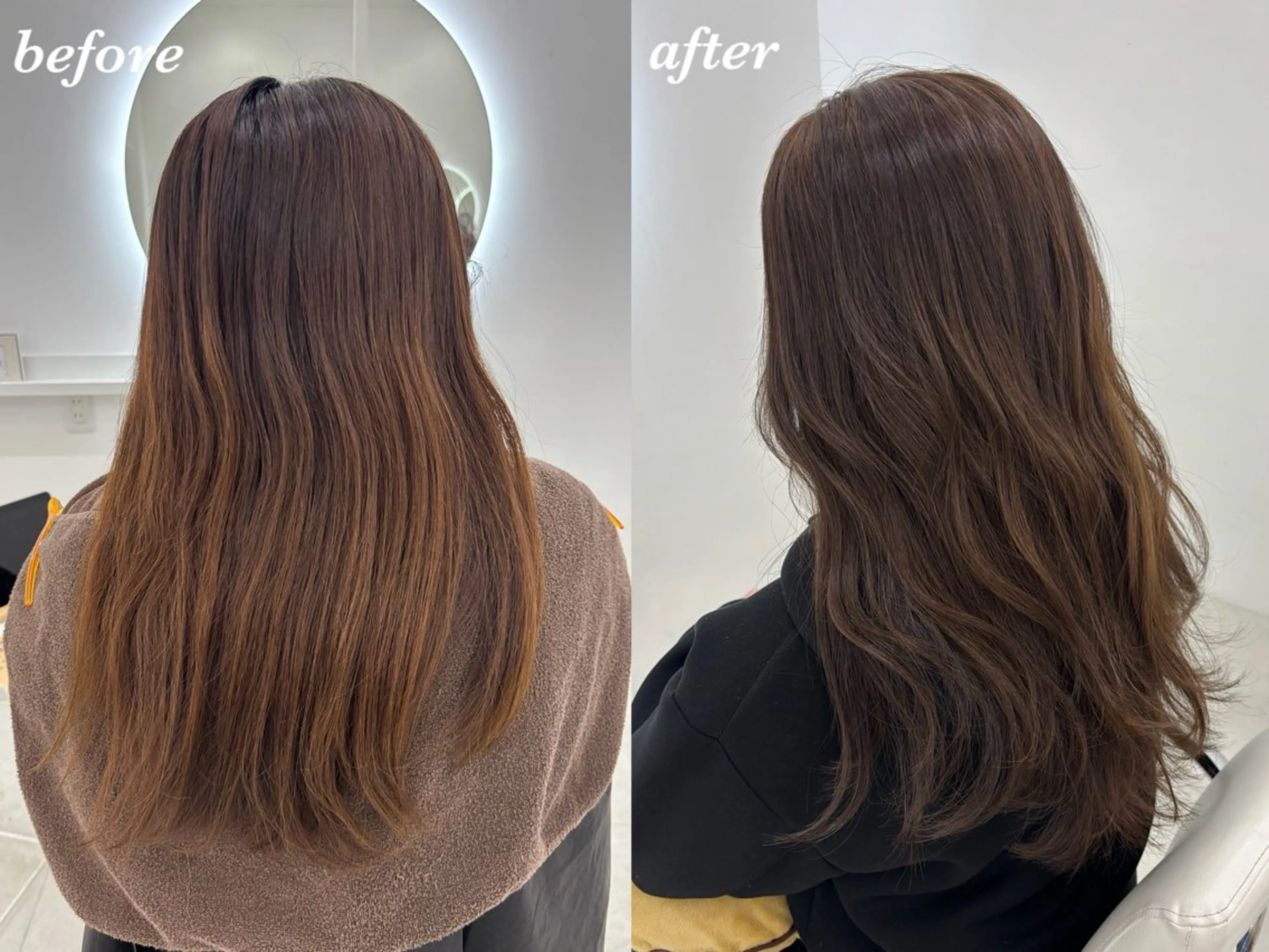 ロング カラー カット ヘアカラー トリートメント 【aini天王寺】 𝐚𝐢𝐫𝐢✂︎のヘアスタイル