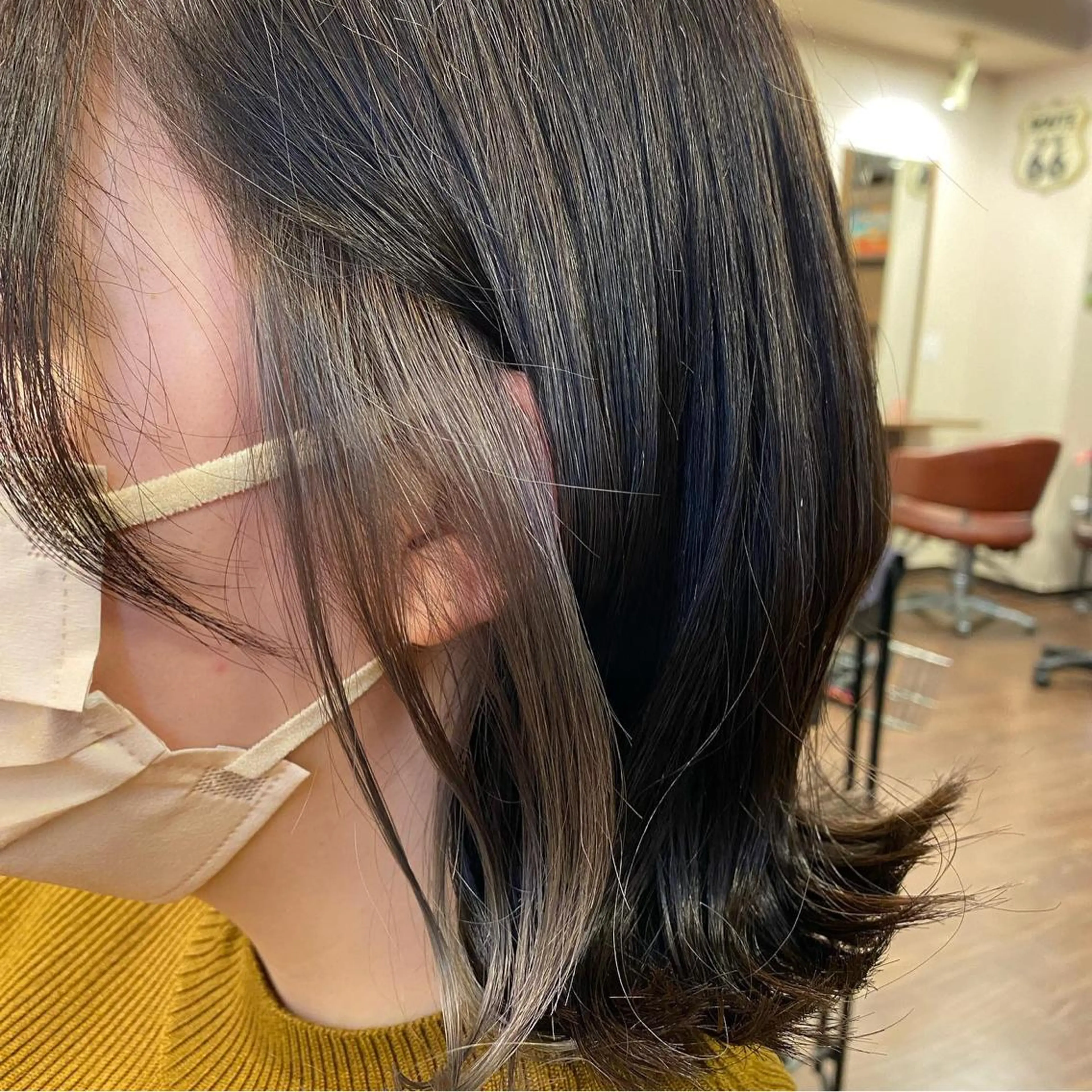 ミディアム カラー liL  hair サトウリョウタのヘアスタイル